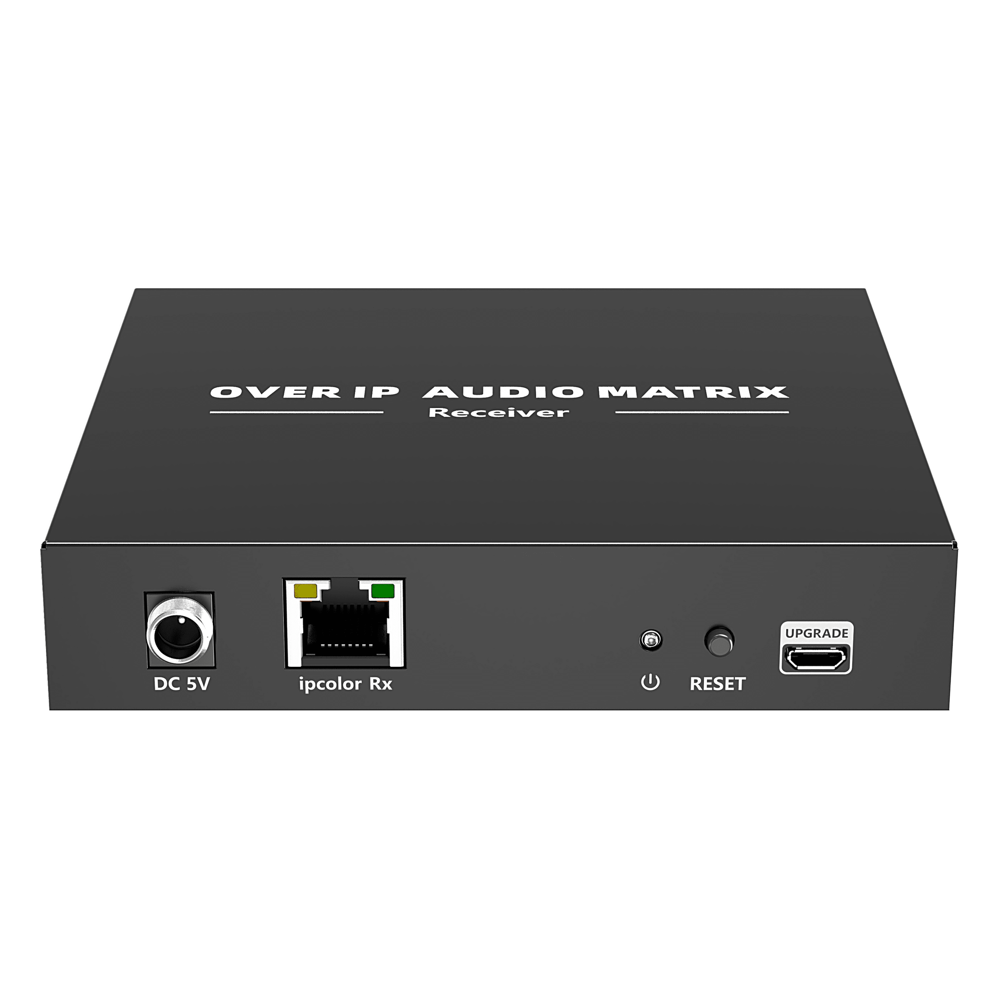 Receptor de Audio sobre IP / PCM 2.0 / Transmisión 120 m (393.7 ft) / Matriz 256x256 / Múltiples Interfaces Analógicas / Protección ESD / Bajo Consumo ≤2 W