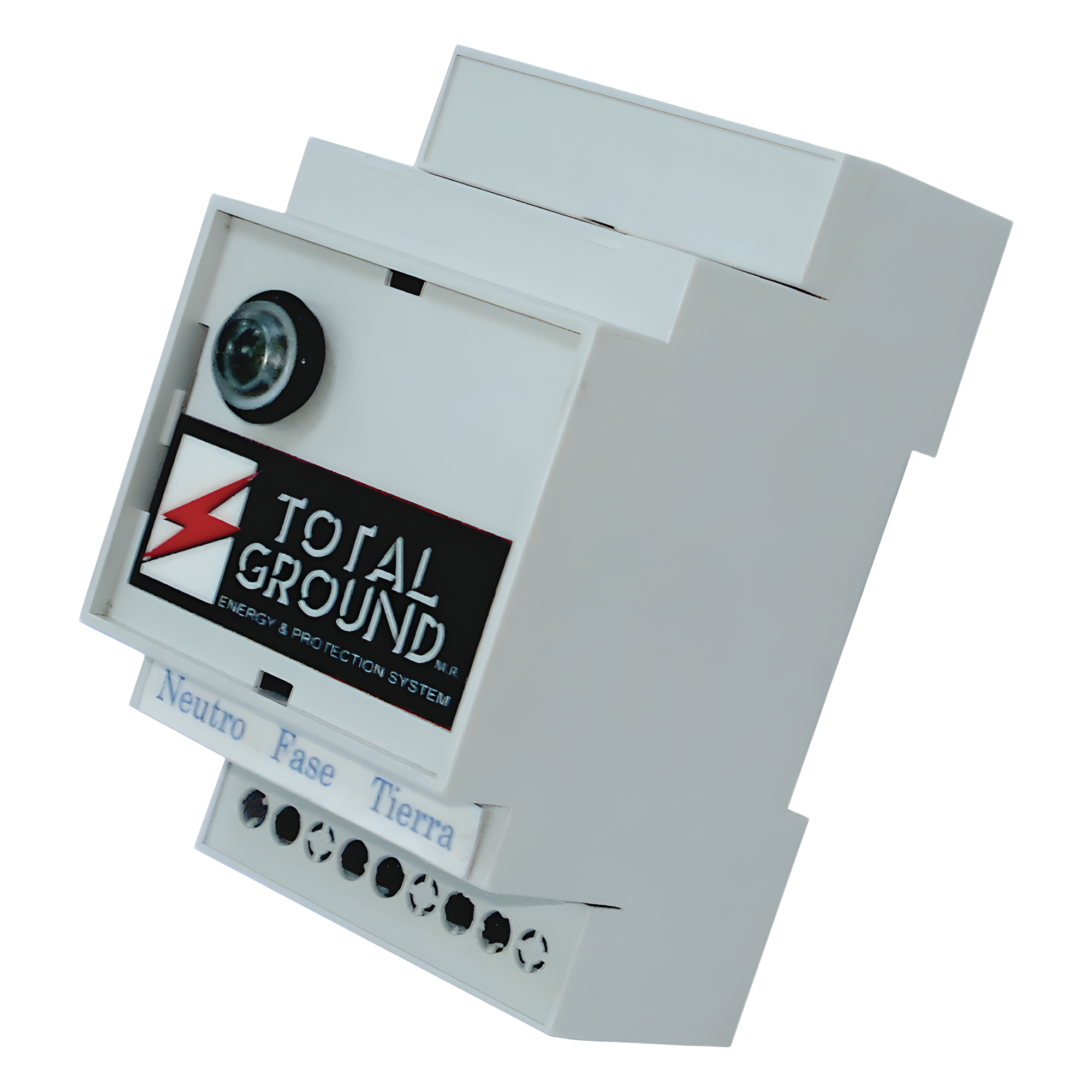 Supresor de Picos tipo Din Rail Voltaje: 127 VCA, 1 Fase, 3 Hilos. — TOTAL GROUND · SKU SUPRECTOR-DIN-FA