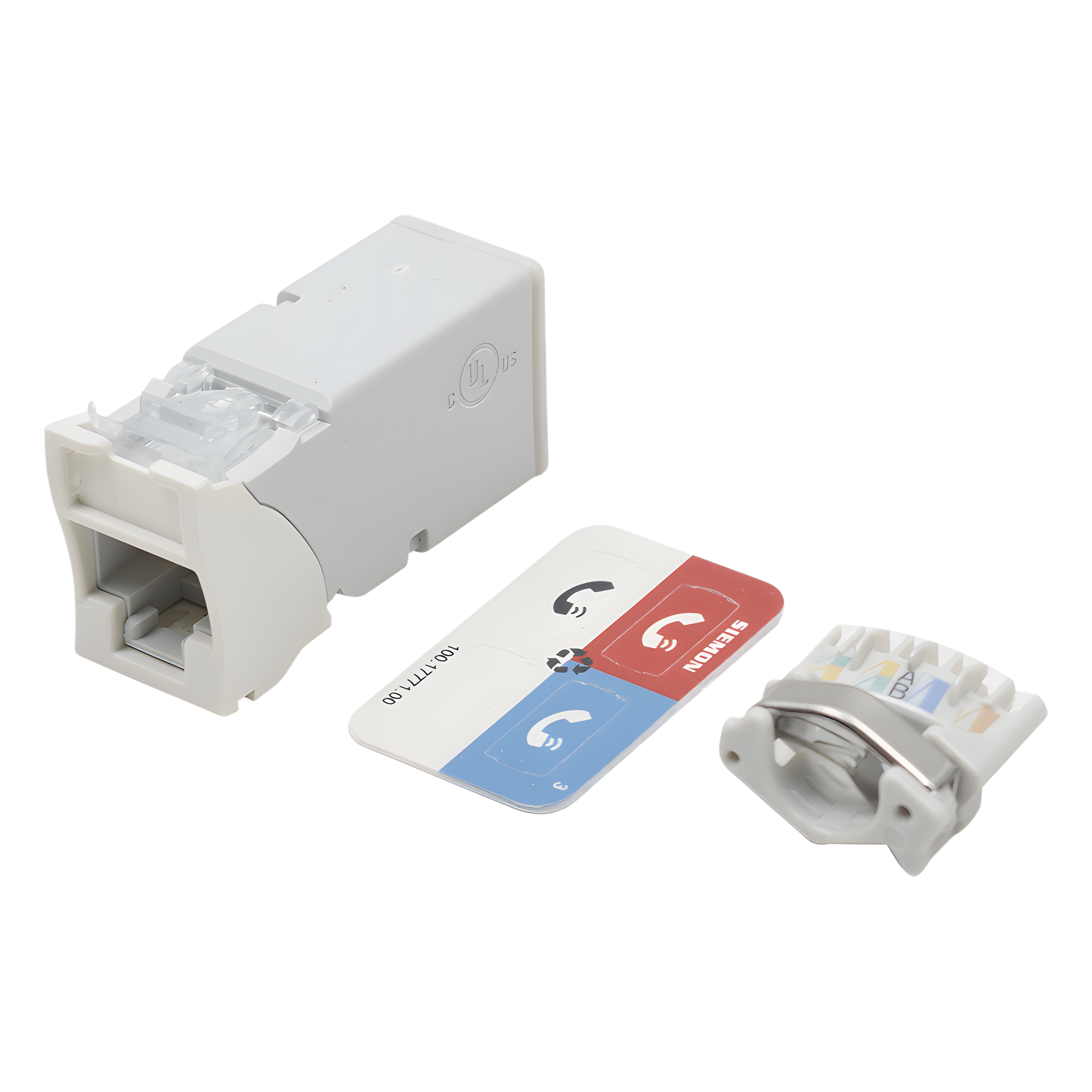 Jack Z-Max Cat6A, UTP, Montaje Híbrido en Placa de Pared (Plano y Angulado), Color Blanco, Versión Bulk (Sin Empaque Individual) — SIEMON · SKU Z6A-02B