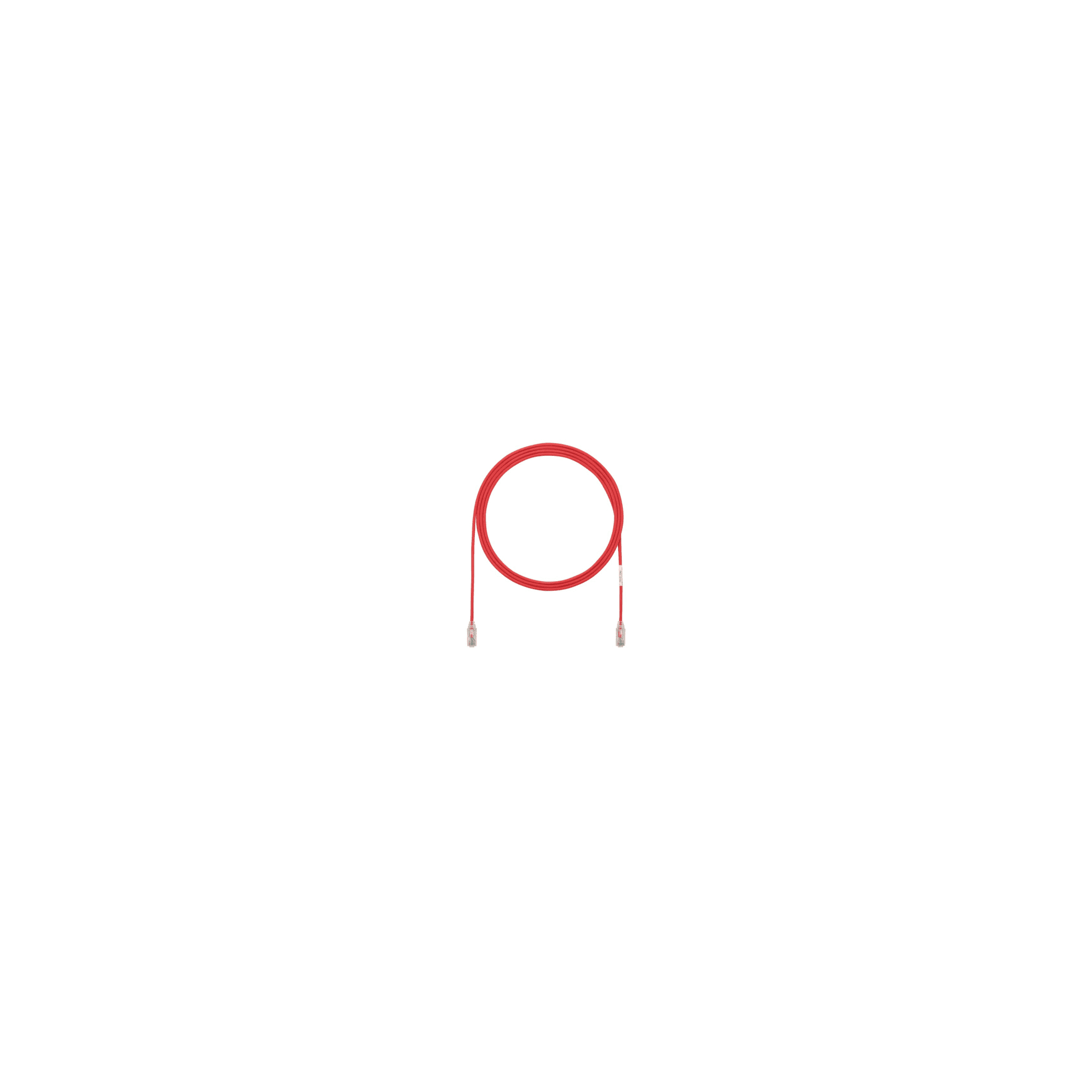 Cable de Parcheo TX6, UTP Cat6, Diámetro Reducido (28AWG), Color Rojo, 0.5 Metros (1.64 Pies)