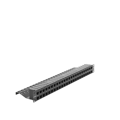 Patch Panel UTP Z-MAX de 48 Puertos, Precargado con Jacks Categoría 6, Plano, 1UR