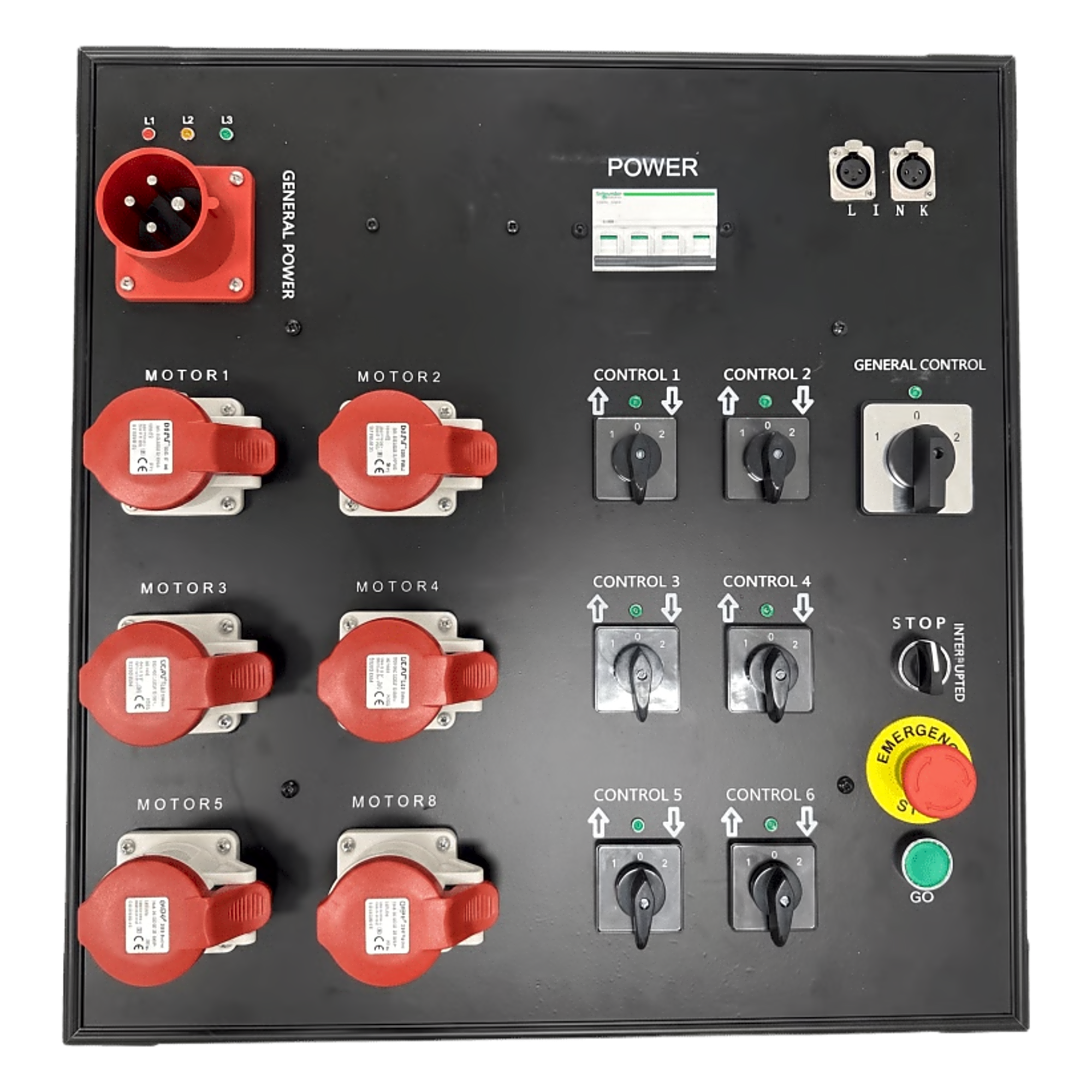 Controlador de Polipastos Eléctricos de Control Directo |6 Vías | Trifásico 110V AC 60Hz  — SHINESTAGE · SKU YSCM06