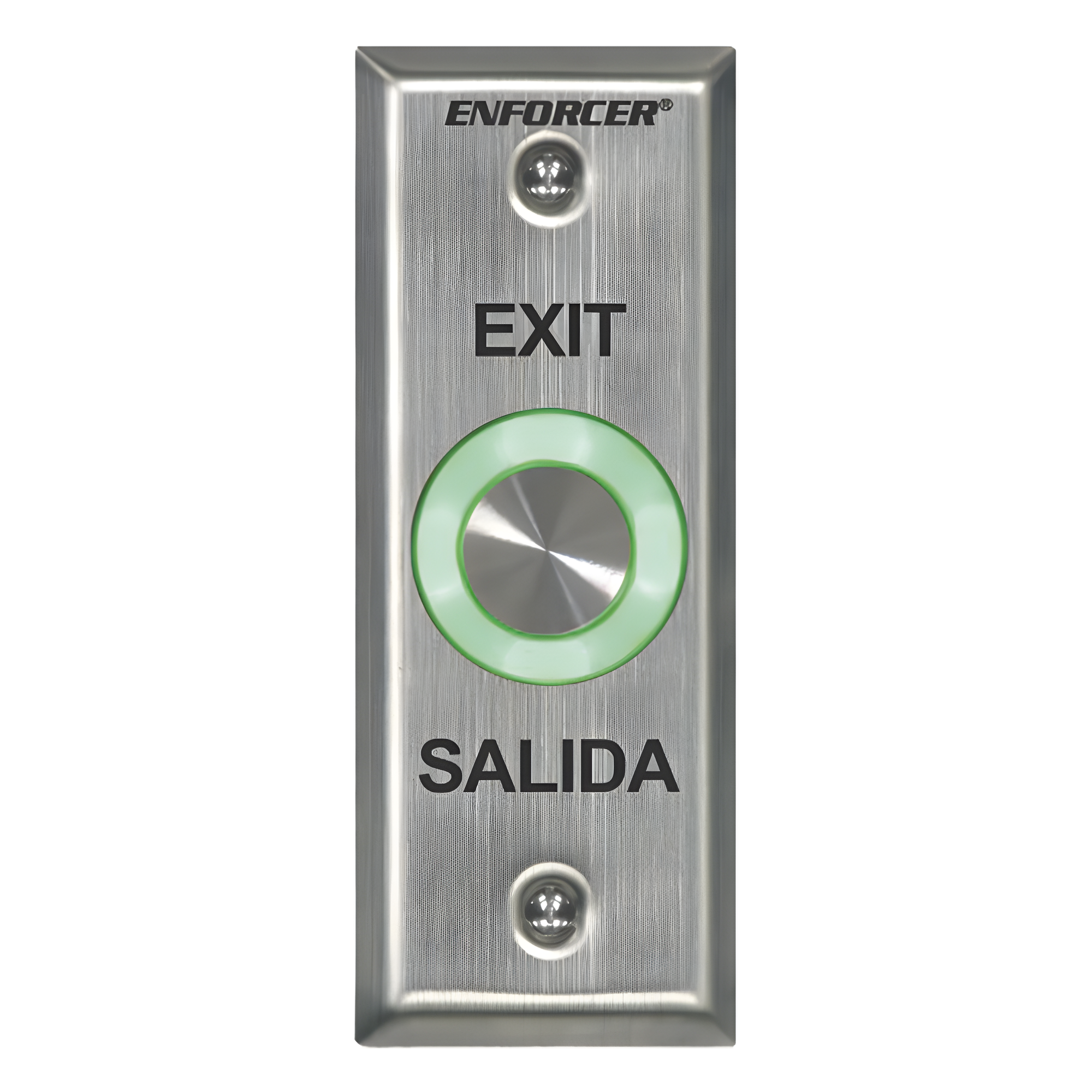Botón de Salida con Aro Iluminado Color Verde y Rojo / IP65 / Buzzer / Función Toggle (Enclavado) / Temporizador  / Relevador NC/NO/ Uso Exterior e Interior. — ENFORCER SECOLARM · SKU SD6176SS1Q