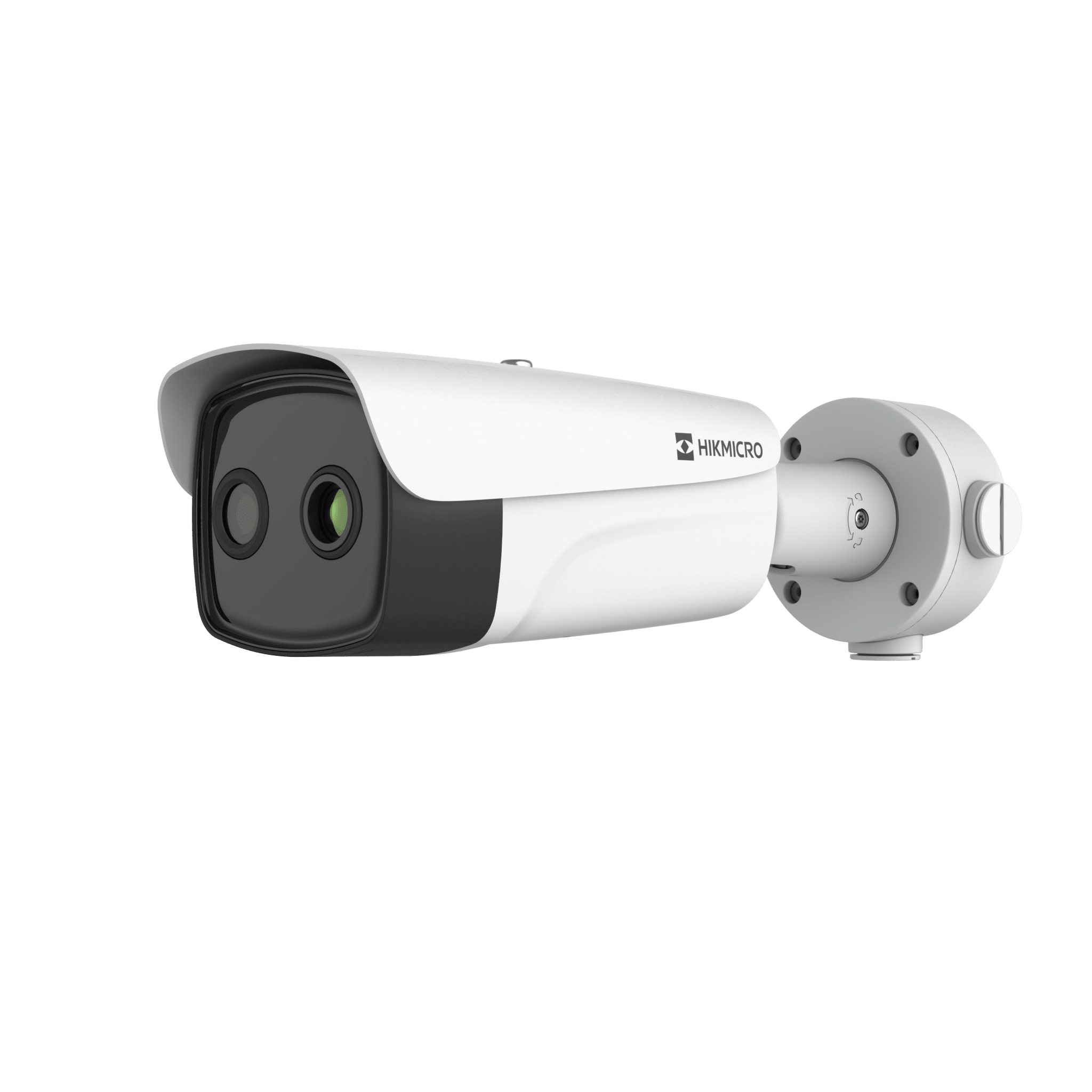 (HIKMICRO) Bala IP Bi-Espectral / Térmica (388 X 288 / 35 mm) + Óptica (4 MP / 12.4 mm) / IA GUANLAN / Rango: -20°C a 150°C / 8°C Tolerancia / Detección de Fuego y Humo / Alarma Visual y Audible / Dual Light / PoE / Antico