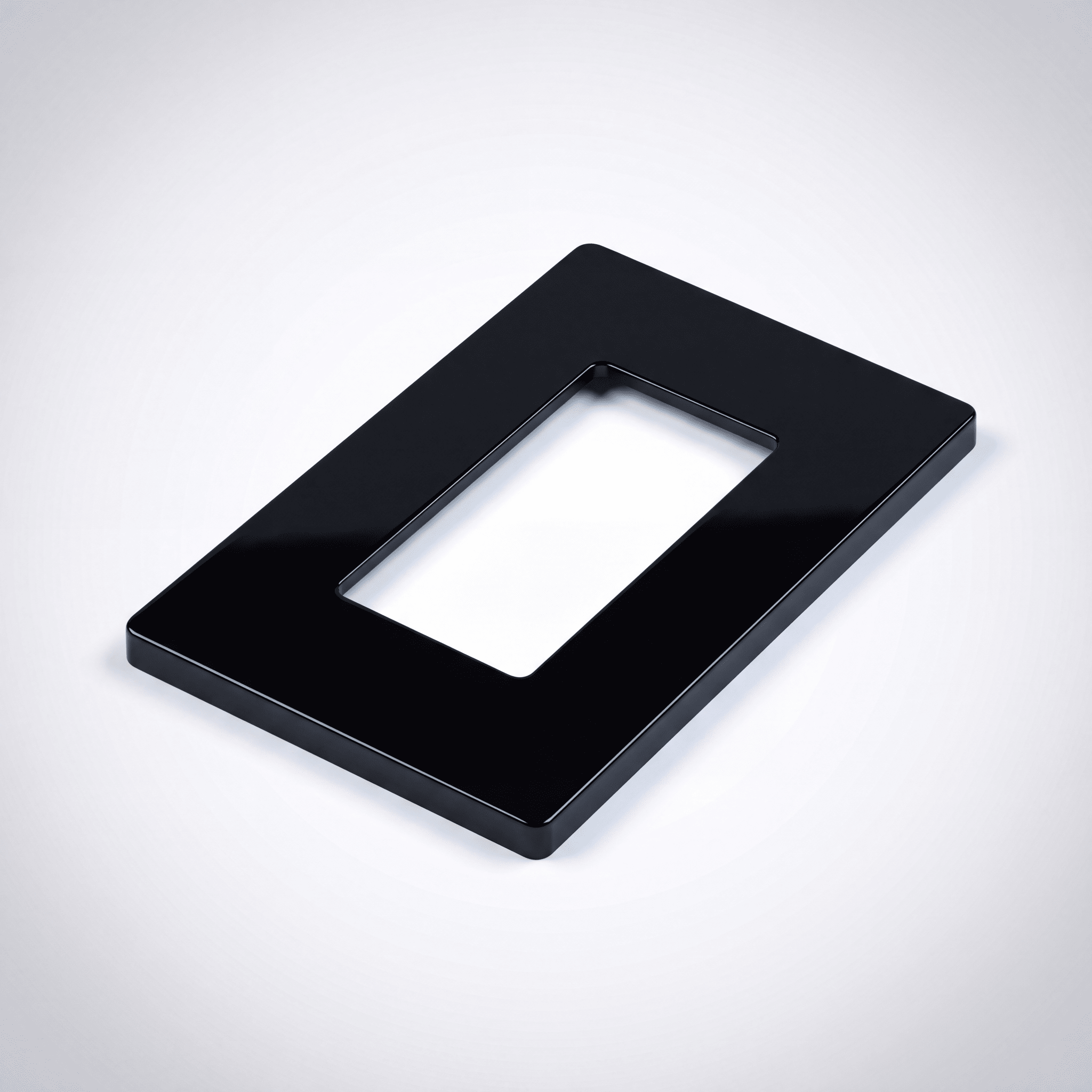 Tapa Color Negro para interruptor o dimmer Lutron, 1 gang, limpio y moderno