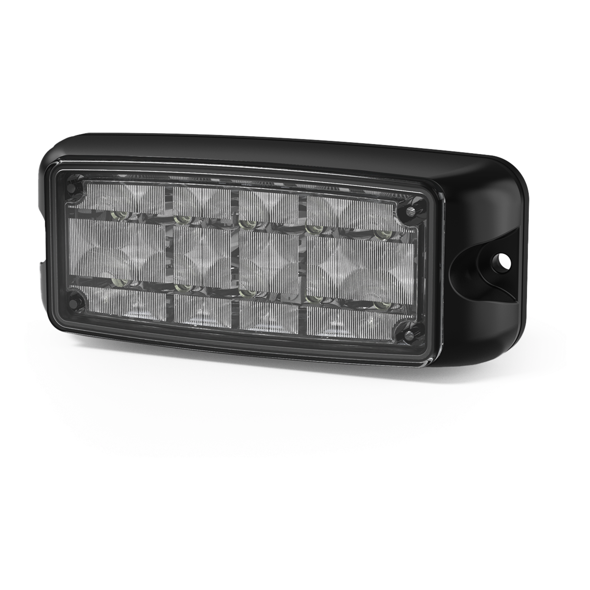 Luz de Advertencia de 5X2" 10 LED, Rojo/Azul, Bisel Negro, Lente Transparente — ECCO · SKU CD4081RB