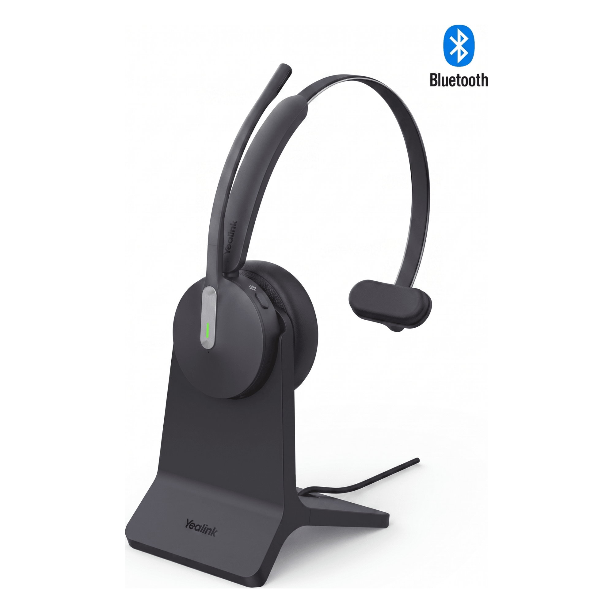 Diadema Bluetooth de Yealink BH70 Mono Con Certificación Microsoft Teams y Base de Carga