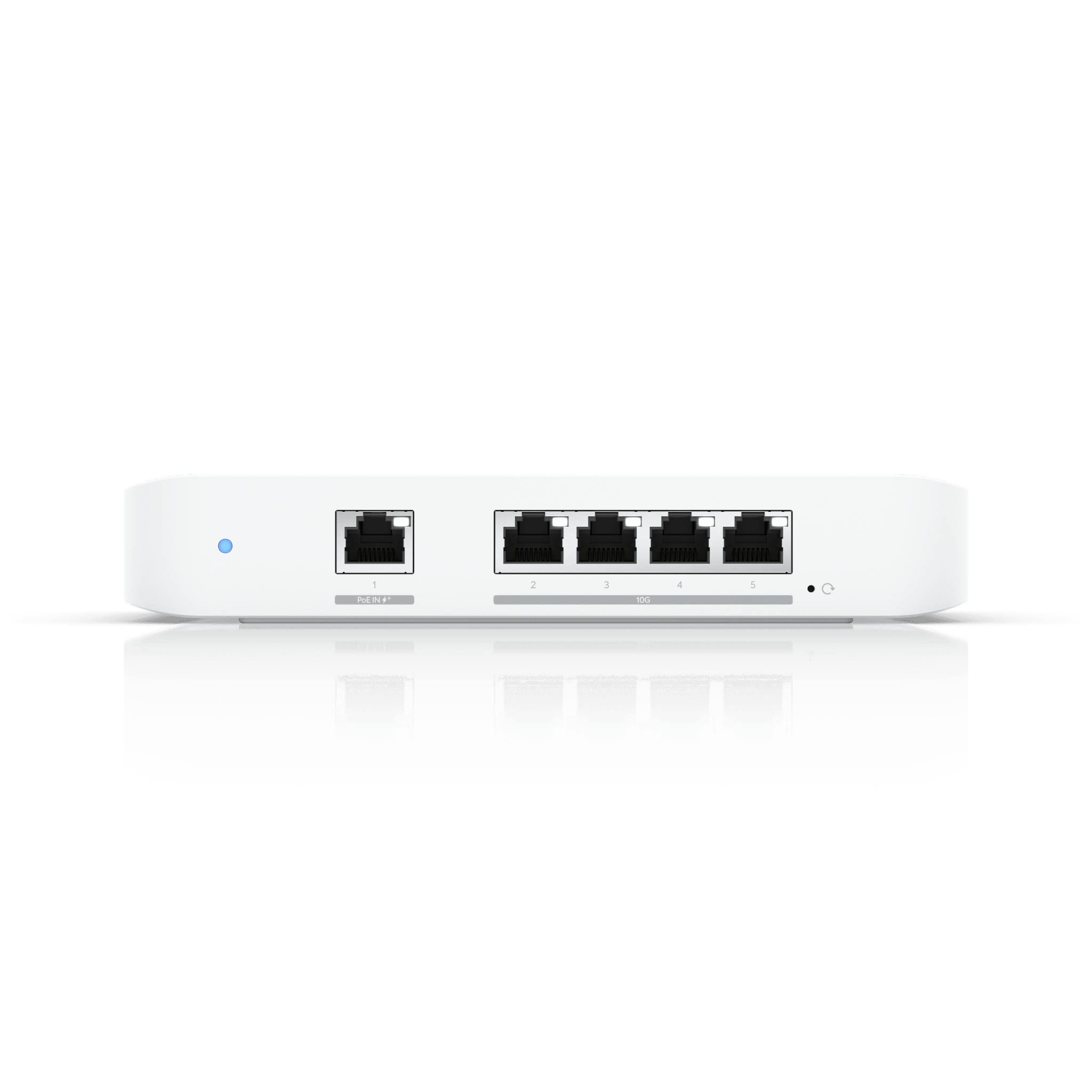 USW Flex XG Switch Capa 2, Compacto de 4 Puertos 10GbE, Puede ser Alimentado por un Puerto GbE PoE+ o con un Adaptador 5 Vcc USB-C