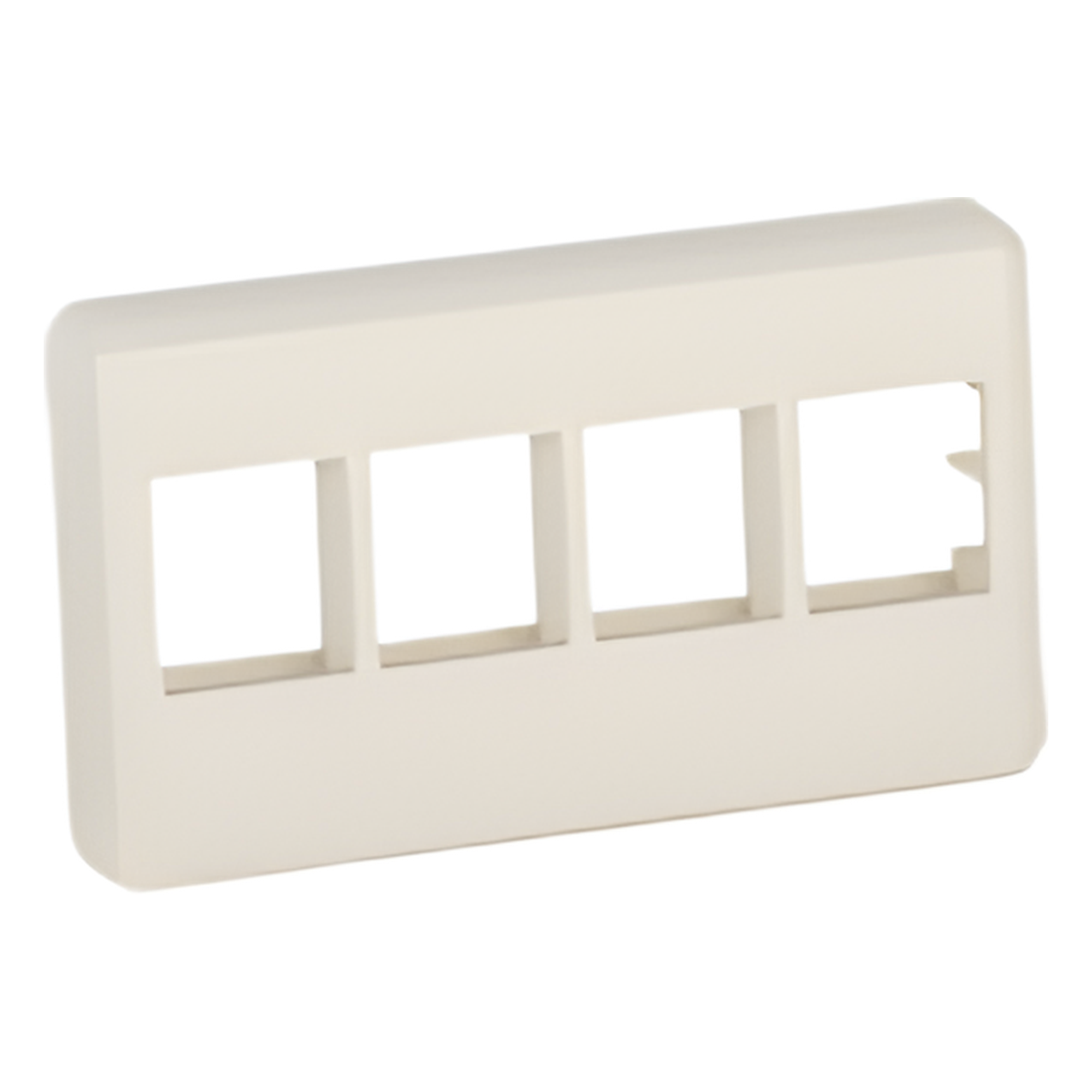 Placa de Pared Modular / 4 Puertos Keystone / Montaje Vertical / Blanco Mate / ABS — PANDUIT · SKU NK4MFIW