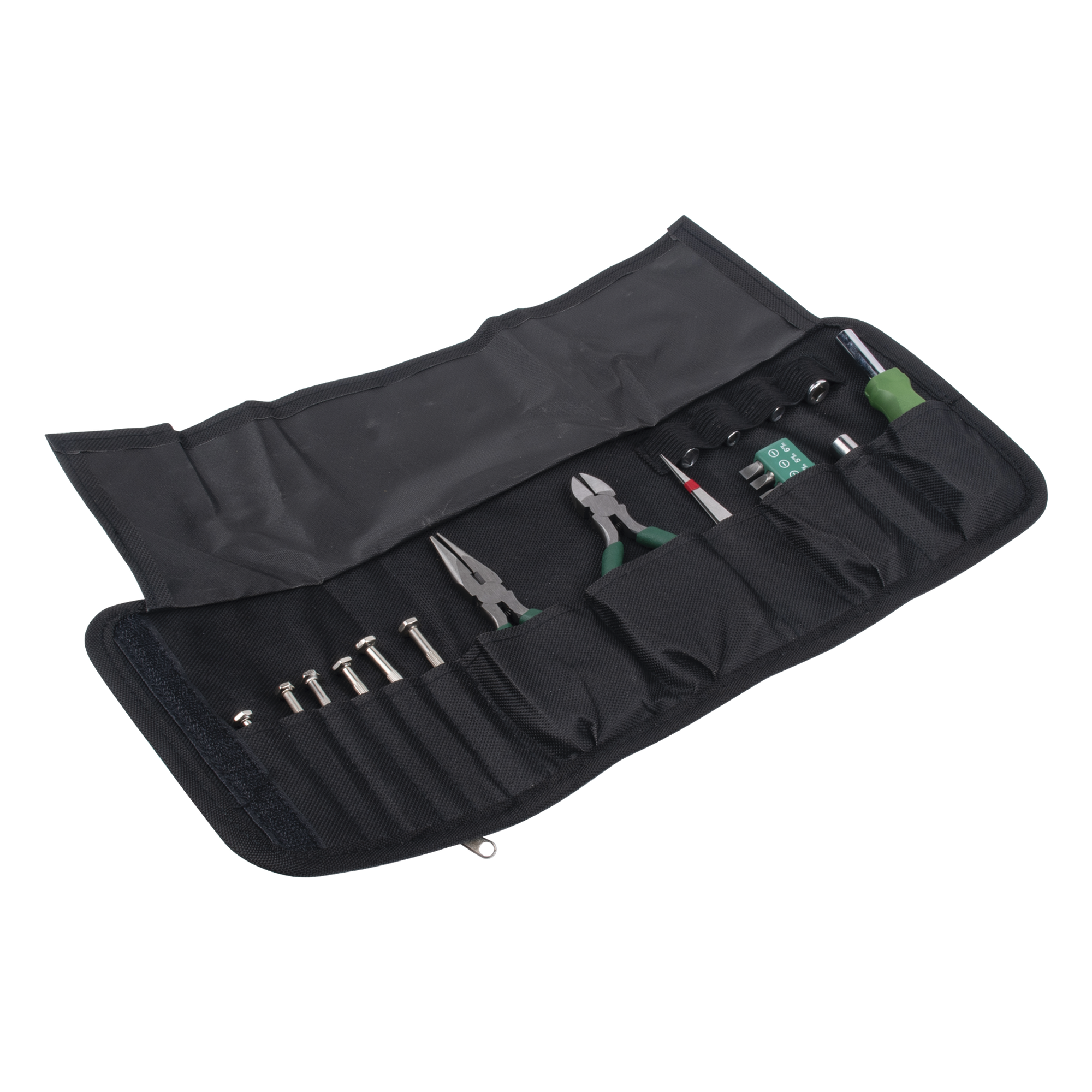Juego de Herramientas en Estuche Portátil con 25 Pzas. (Desarmadores Finos + Pinzas + Puntas + Maneral).