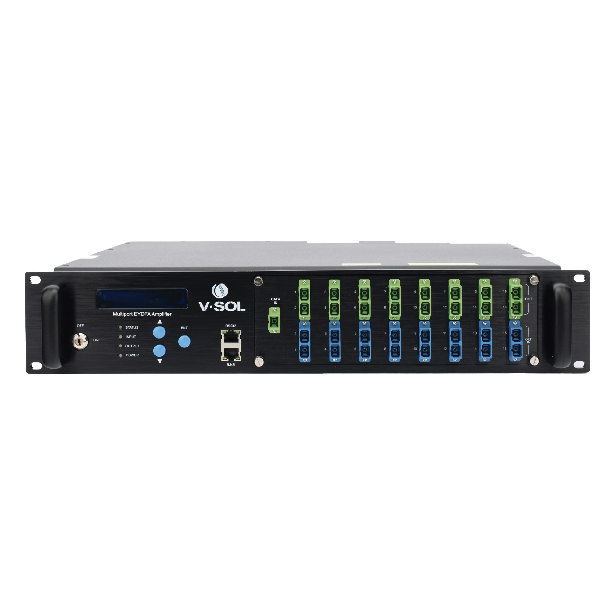 Amplificador Óptico EYDFA de 16 puertos de 1550nm — V-SOL · SKU V8816W-16P-22