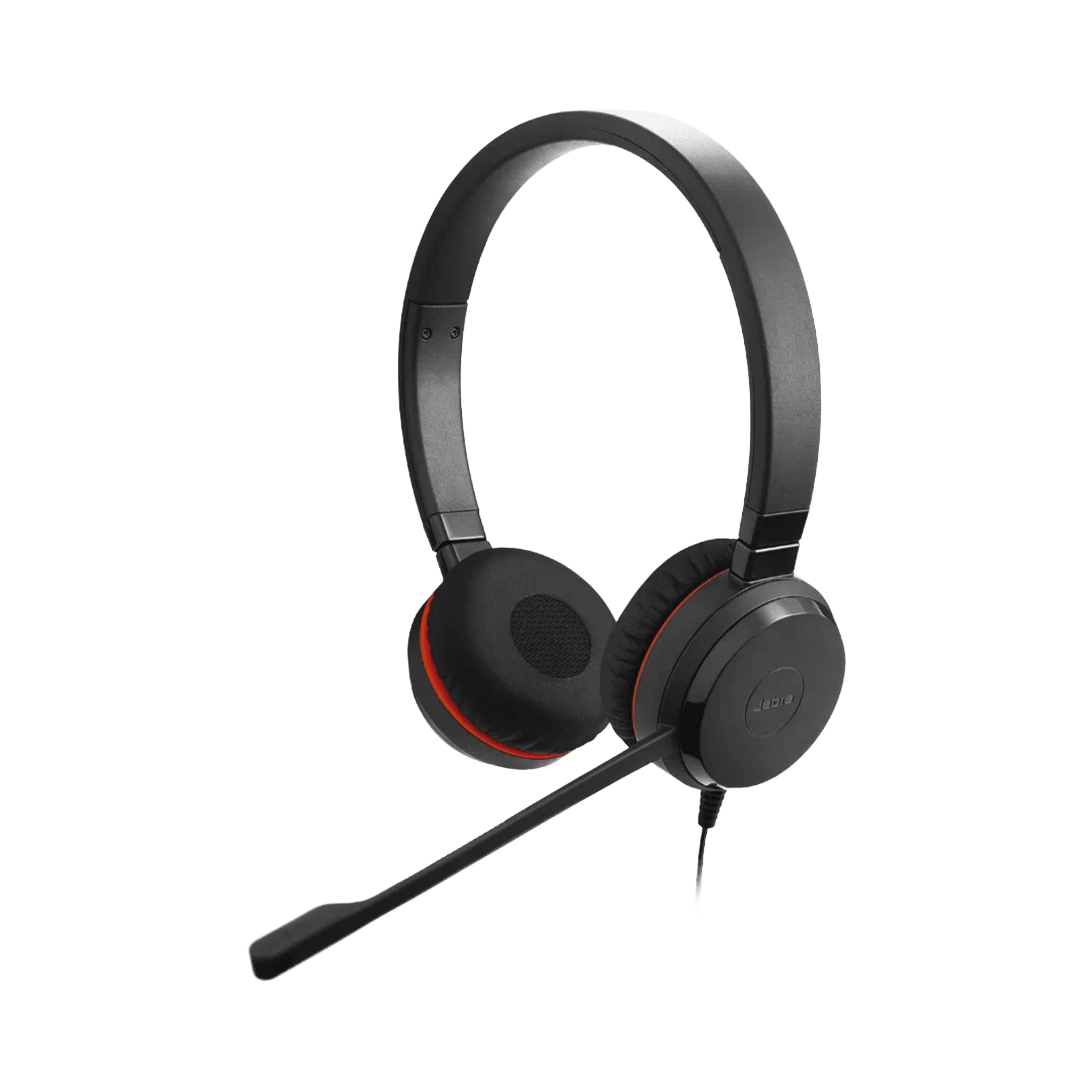Jabra Evolve 30 II Duo con conexión USB C/A y 3.5mm, micrófono con cancelación de ruido y controlador en el cable con botones e indicadores LED (5399-829-369))