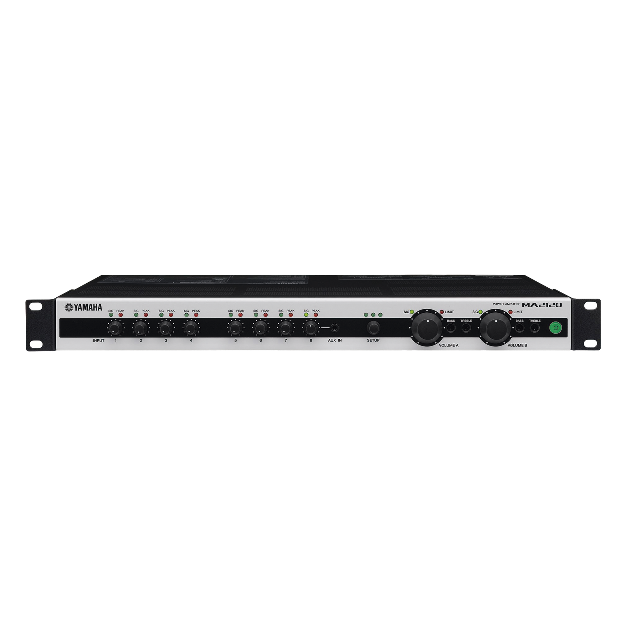 Mezclador Amplificador | 2 zonas | 120w a 70/100V | 100w a 8Ω | DSP Integrado — YAMAHA · SKU MA2120