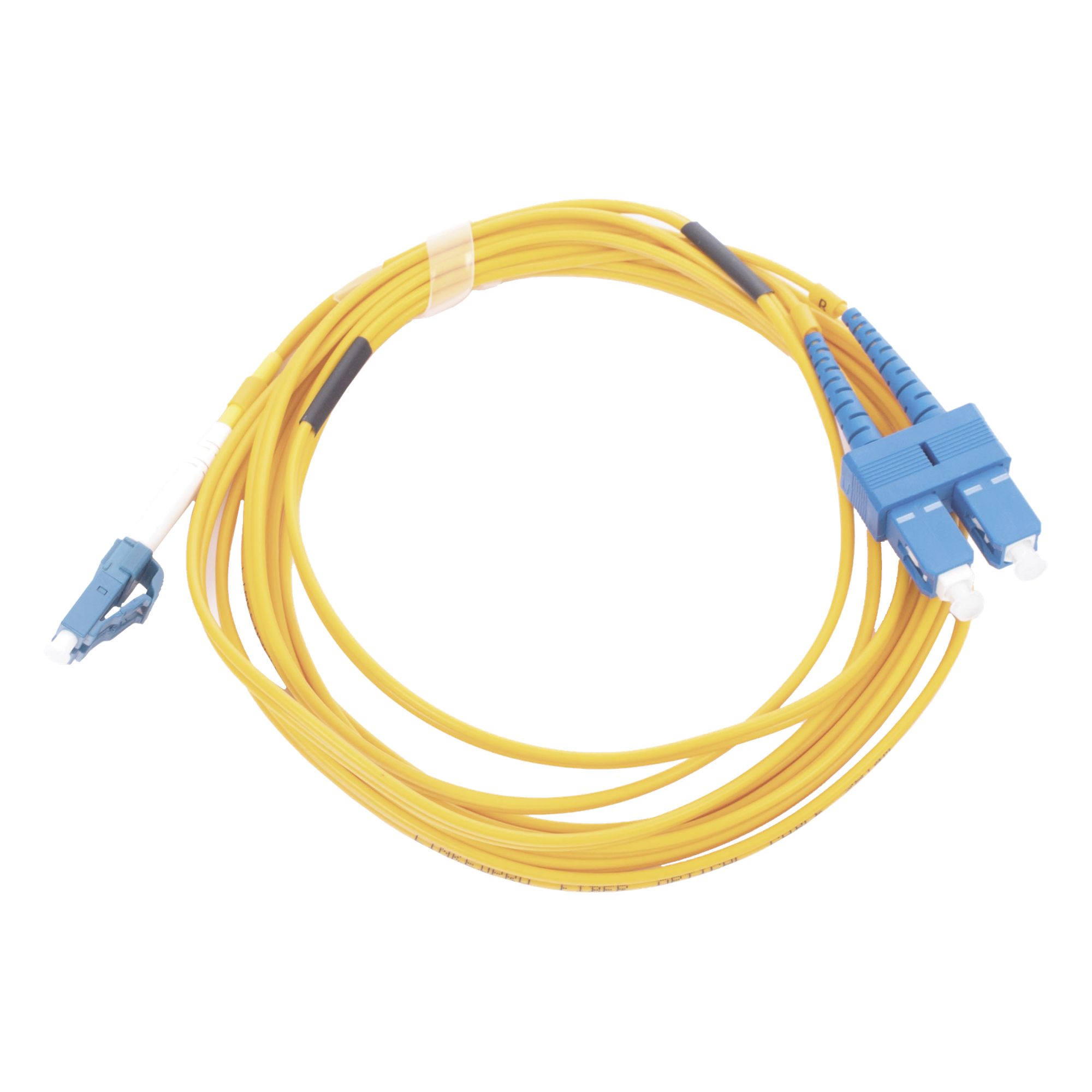 Jumper de Fibra Óptica Monomodo 9/125 LC/UPC-SC/UPC, PVC, 2.0 mm, Dúplex, Amarillo, 3 Metros (9.84 Pies) — LINKEDPRO BY EPCOM · SKU LP-FO-D-LCU-SCU-03