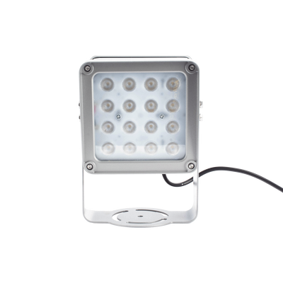 Lampara IR de Luz Continua / 16 Lámparas LED / Distancia Efectiva 16 a 25 metros / Cobertura 40° / Exterior IP66