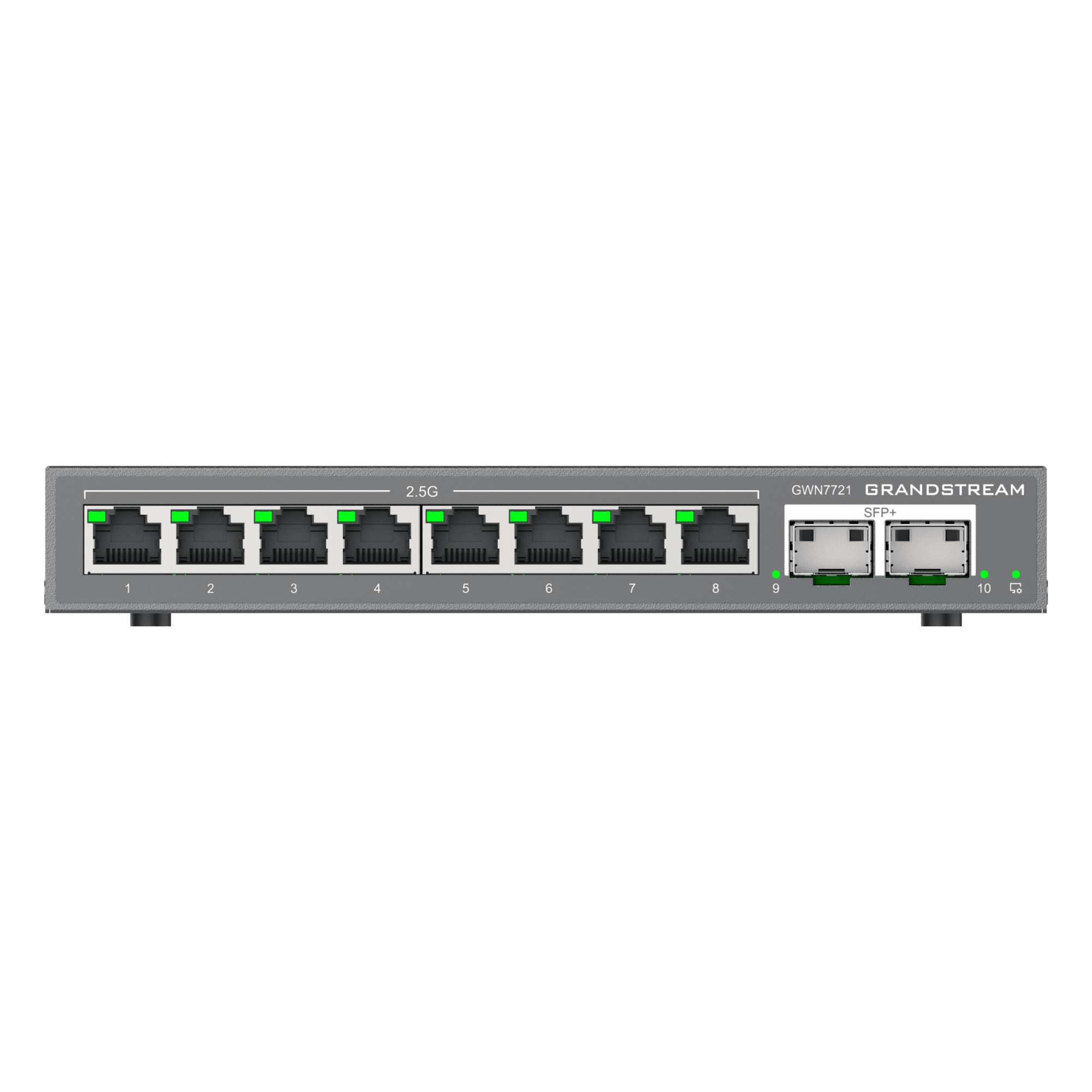 Switch L2 Lite Administrable / 8 Puertos Ethernet 2.5 Gbps / 2 Puertos SFP+ 10 Gbps / VLAN / QoS / Montaje Escritorio o Pared