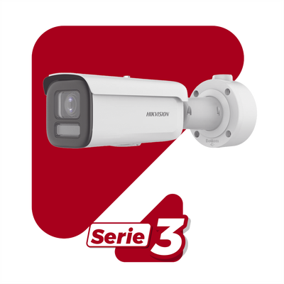 Bala IP 4 Megapixel / Lente Mot. 2.7 a 13.5 mm / Dual Light (60 mts IR + 60 mts Luz Blanca ) / Darkfighter S / Exterior IP67 / IK10 / WDR 130 dB / 4 Analíticos: AcuSense, Deteccion Facial, Conteo de Personas por Cruce y Zona