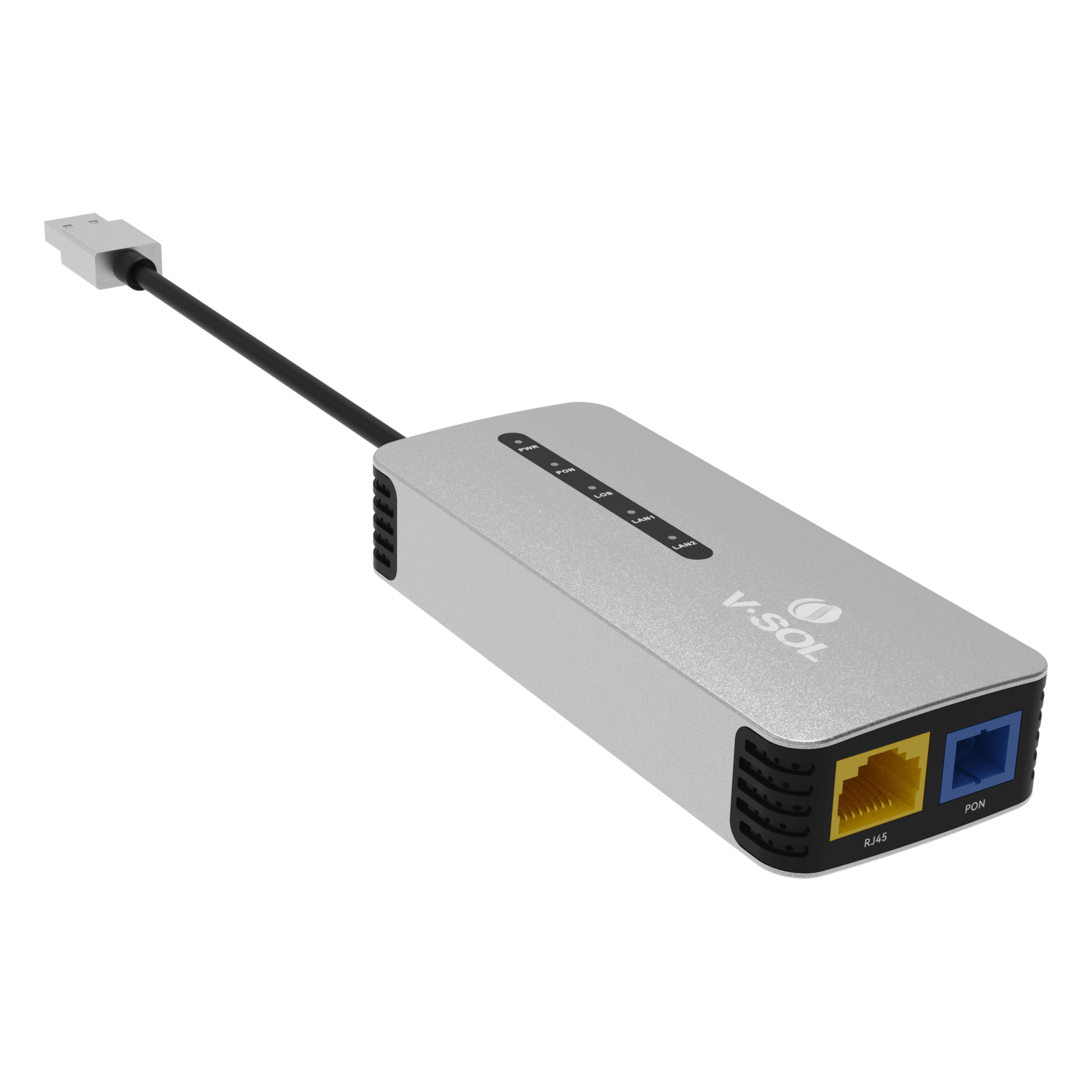 ONU Bridge Dual GPON/EPON USB Portátil / 1 puerto RJ45 2.5Gbps / 1 puerto USB — V-SOL · SKU V2802U