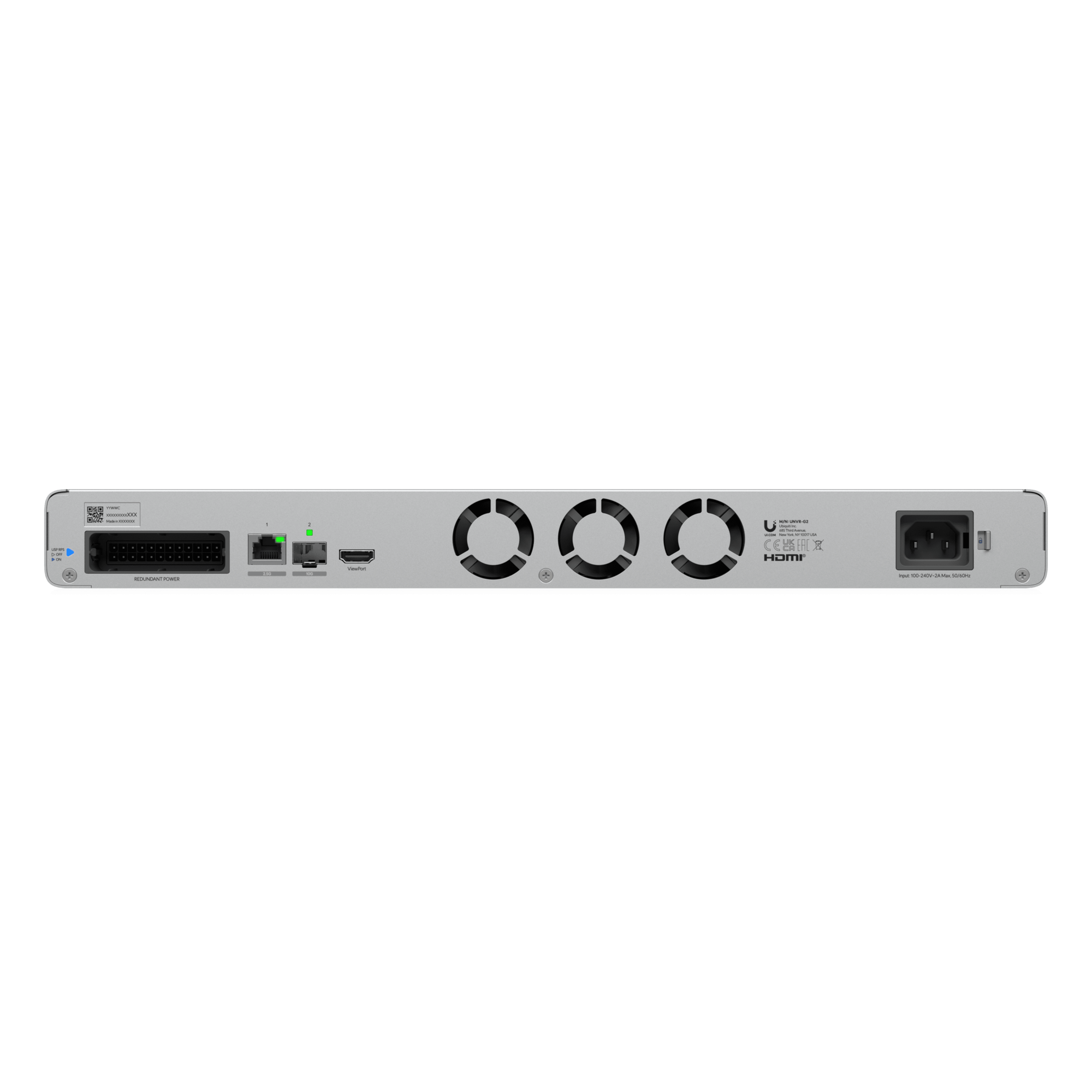 NVR Rack 1U / 4 Bahías Hot-Swap / 10G SFP+ y 2.5GbE / 30 Cámaras 4K / Edge-AI / HDMI Viewport