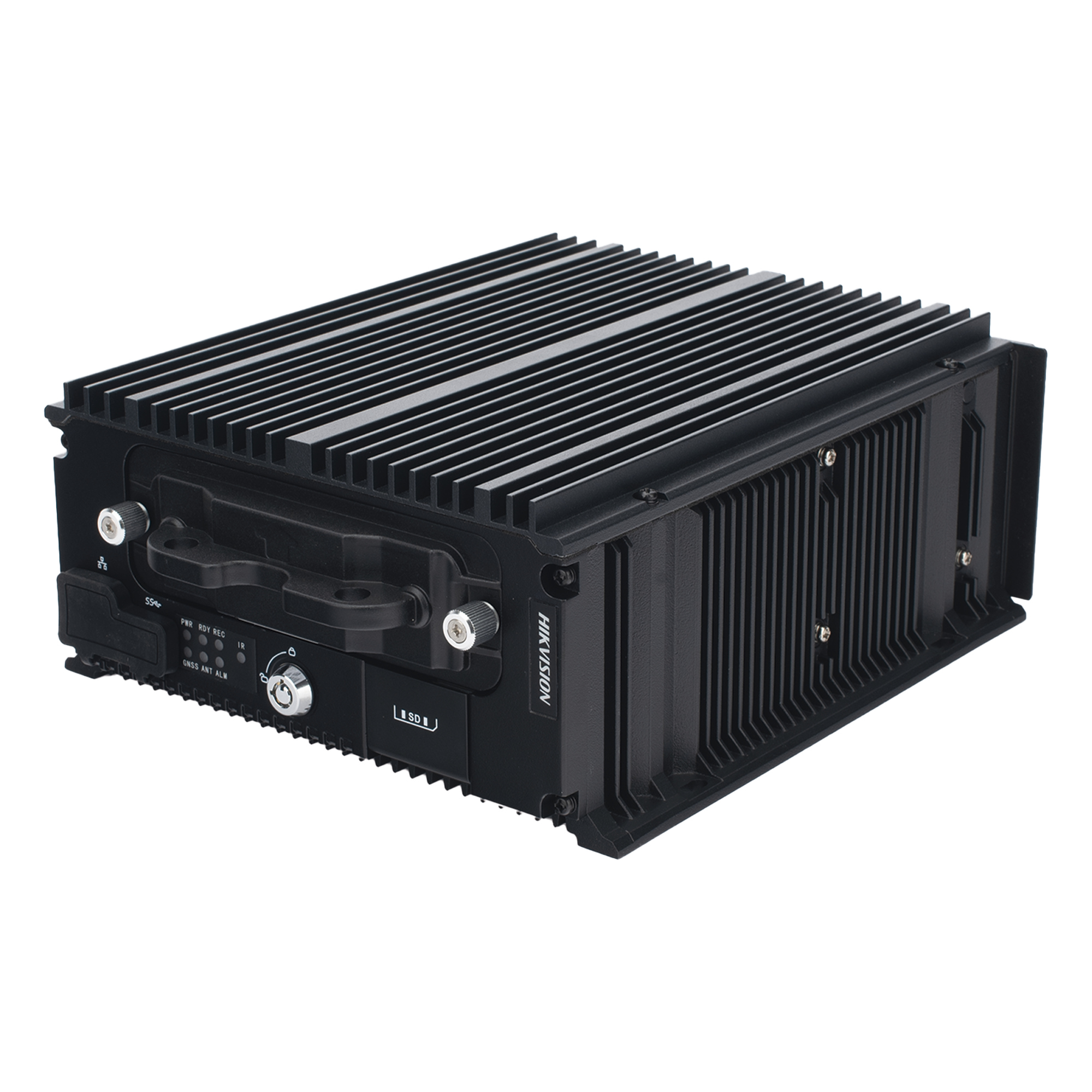 DVR Hibrido Móvil 1080p / 4 Canales TURBO + 8 Canales IP / Soporta 4G / WiFi / GPS / Sensor G / Soporta 2 Memorias SD / Alarmas I/O / Salida de Video — HIKVISION · SKU AE-MH0408(RJ45)