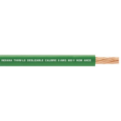100 Metros / Cable Eléctrico / 8 AWG / Color verde / Cobre suave cableado / Aislamiento de PVC / Auto extinguible