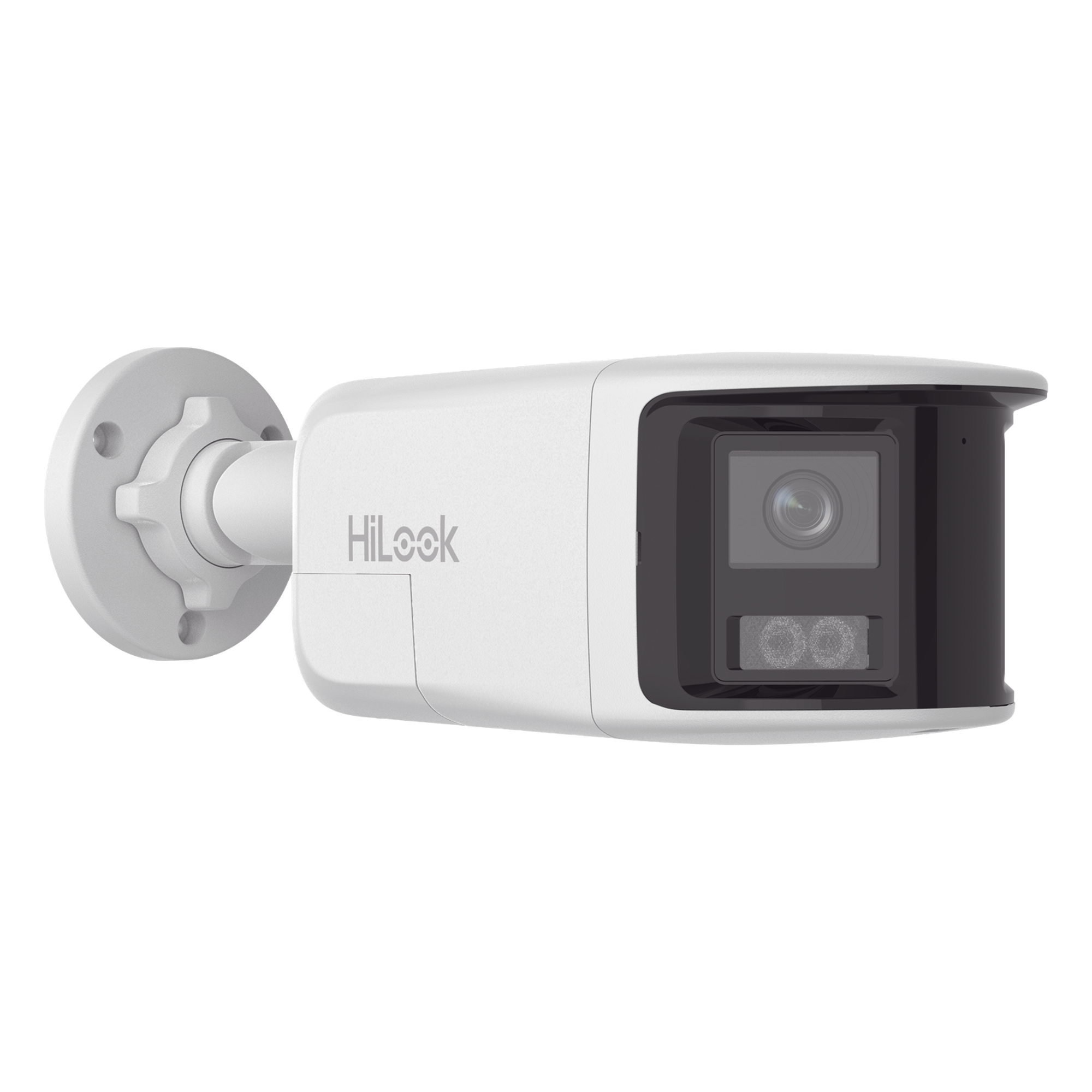 Cámara Bala IP / 8 Megapixel / Imagen Panorámica 180° / Dual Light 30 m (98.4 ft) / PoE / Audio Bidireccional / IP67