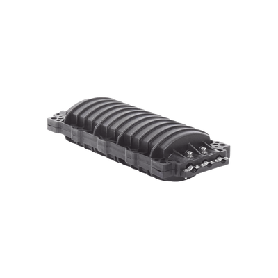 Caja de Distribución de Fibra Óptica Horizontal, hasta 96 Empalmes, Exterior IP68, 3 Puertos de Entrada y Salida