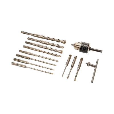 Juego de 14 piezas de Brocas, Cinceles y Broquero SDS Plus Makita