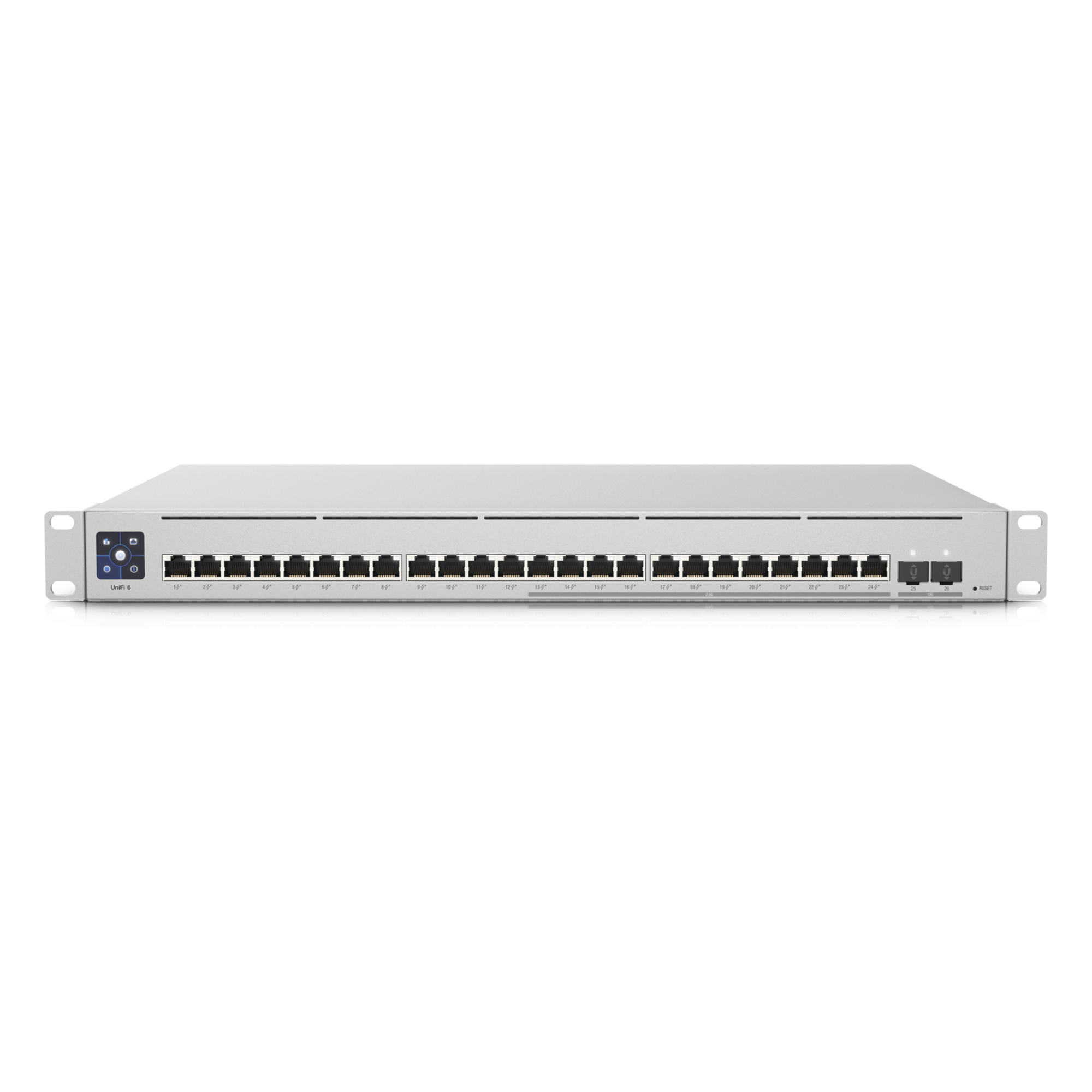Switch Capa 3 / 24 Puertos PoE+ / 12x 2.5GbE + 12x 1GbE / 2x SFP+ 10G / 400W / Pantalla 1.3" — UBIQUITI · SKU USW-ENTERPRISE-24-POE