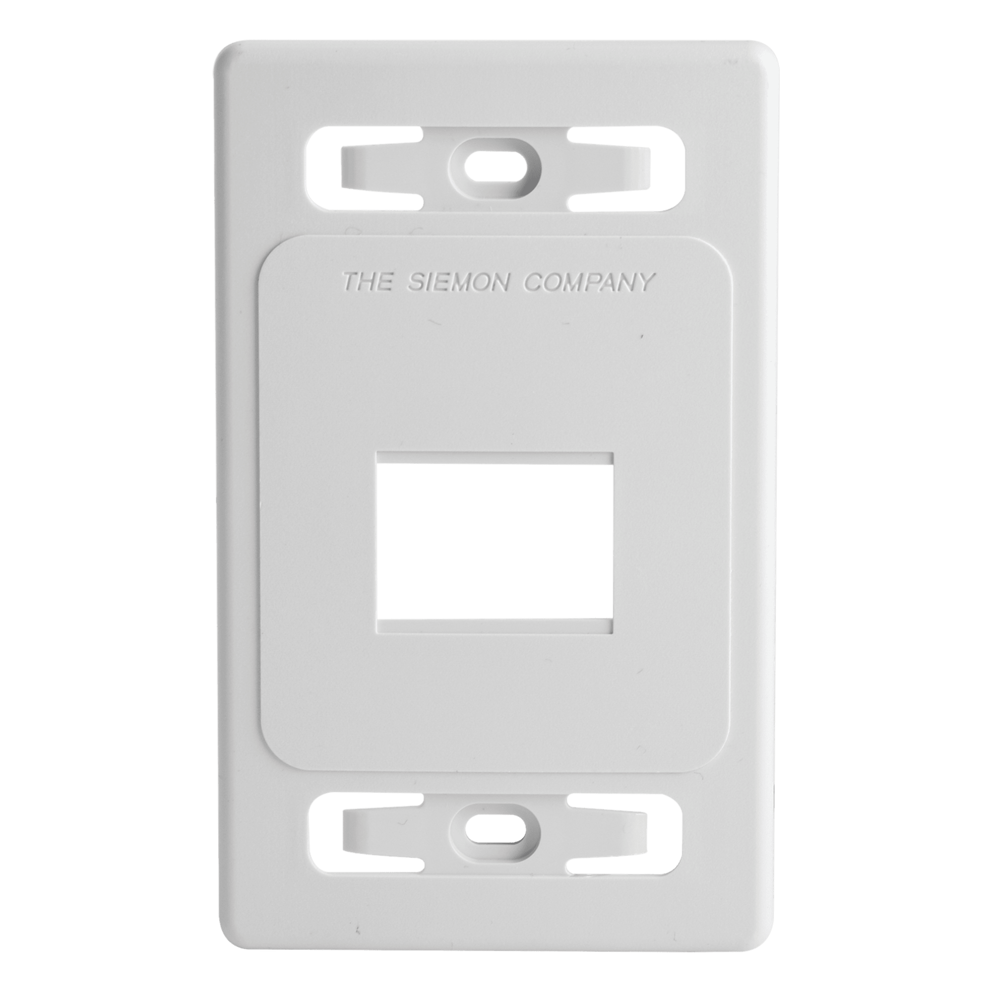 Placa de Pared Modular MAX, de 2 Salidas, Color Blanco, Versión Bulk (Sin Empaque Individual) — SIEMON · SKU MX-FP-S-02-02B