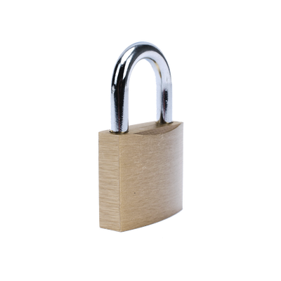 Candado de Latón Cuerpo 40 x 40 mm Con 3 Llaves. Diam. de Perno: 6.2 mm