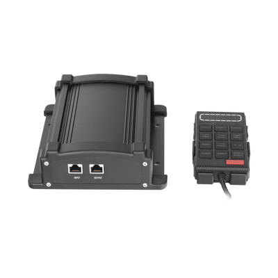 Sirena Vehicular de 100W de Potencia Con Controlador Unimando, Micrófono, Control de Tonos y Patrones de destello de Barras de Luces Serie X67 / X75