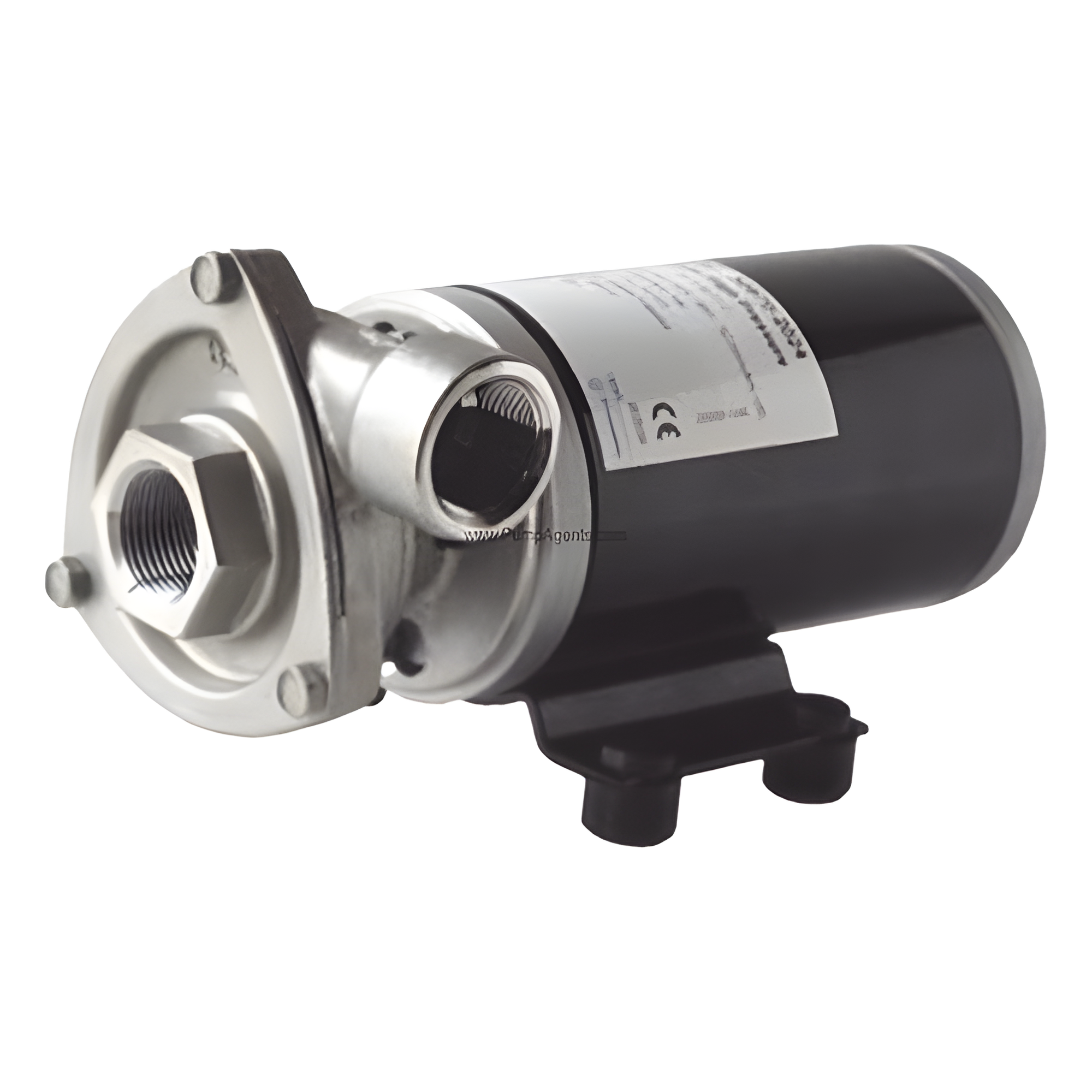 Bomba centrifuga Cyclone de alta presión a 12 Vcd, caudales de 21 GPM, presión máxima de 17 psi, en acero inoxidable — JABSCO · SKU 50860-0012