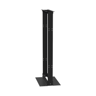 Rack de 2 Postes (Doble Perforación), Estándar 19", 24 Unidades, Fabricado en Acero, Base "L" para Anclar a Piso.