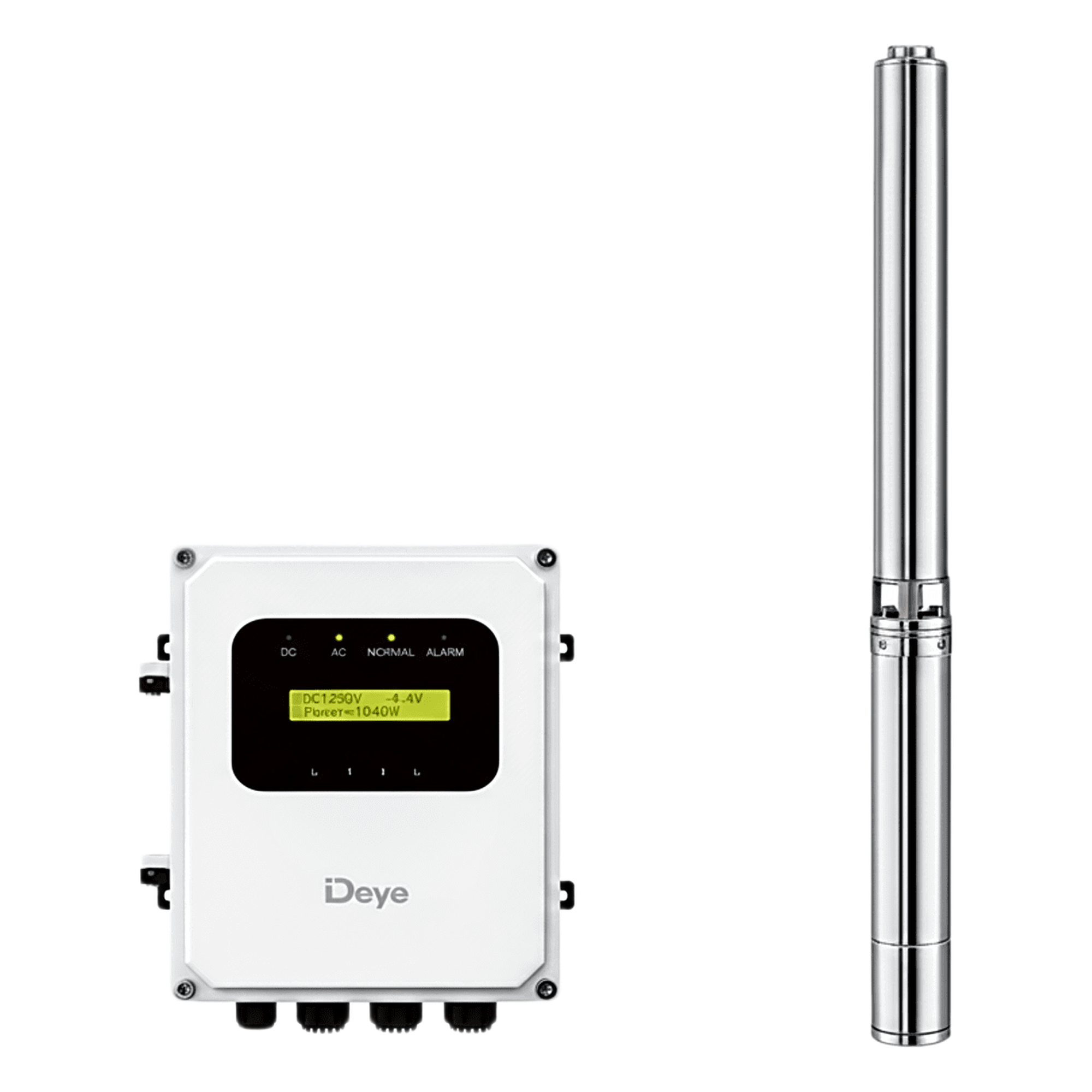 Bomba Solar Sumergible 2200W (3HP) / Controlador Solar AC/DC 136-264VAC /108-403VCD — DEYE · SKU SP2200ACDC