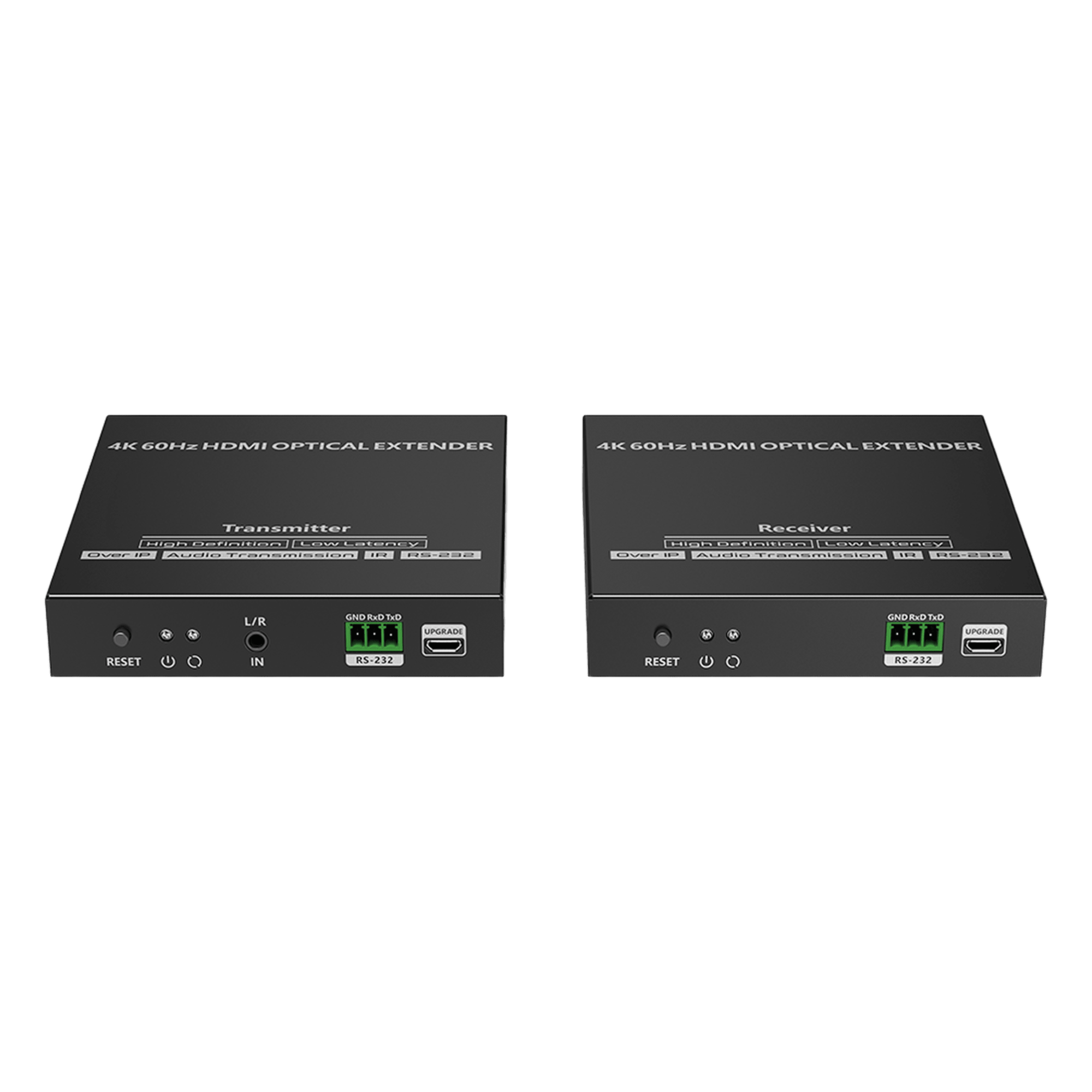 Kit extensor por fibra óptica | Hasta 40 kilómetros| 4K@60Hz | con IR | RS232 — EPCOM TITANIUM · SKU TT982