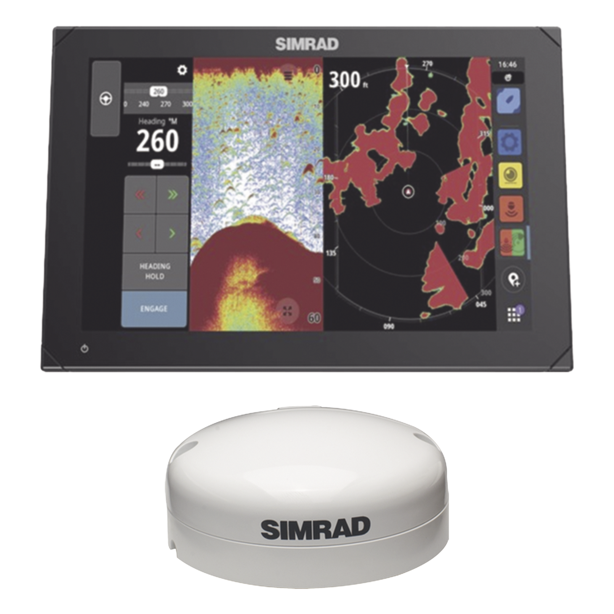 Kit de pantalla multifuncional NSX 3012 con antena de GPS externa y kit de instalación por NMEA 2000. — SIMRAD · SKU NSX-12GPS-KIT