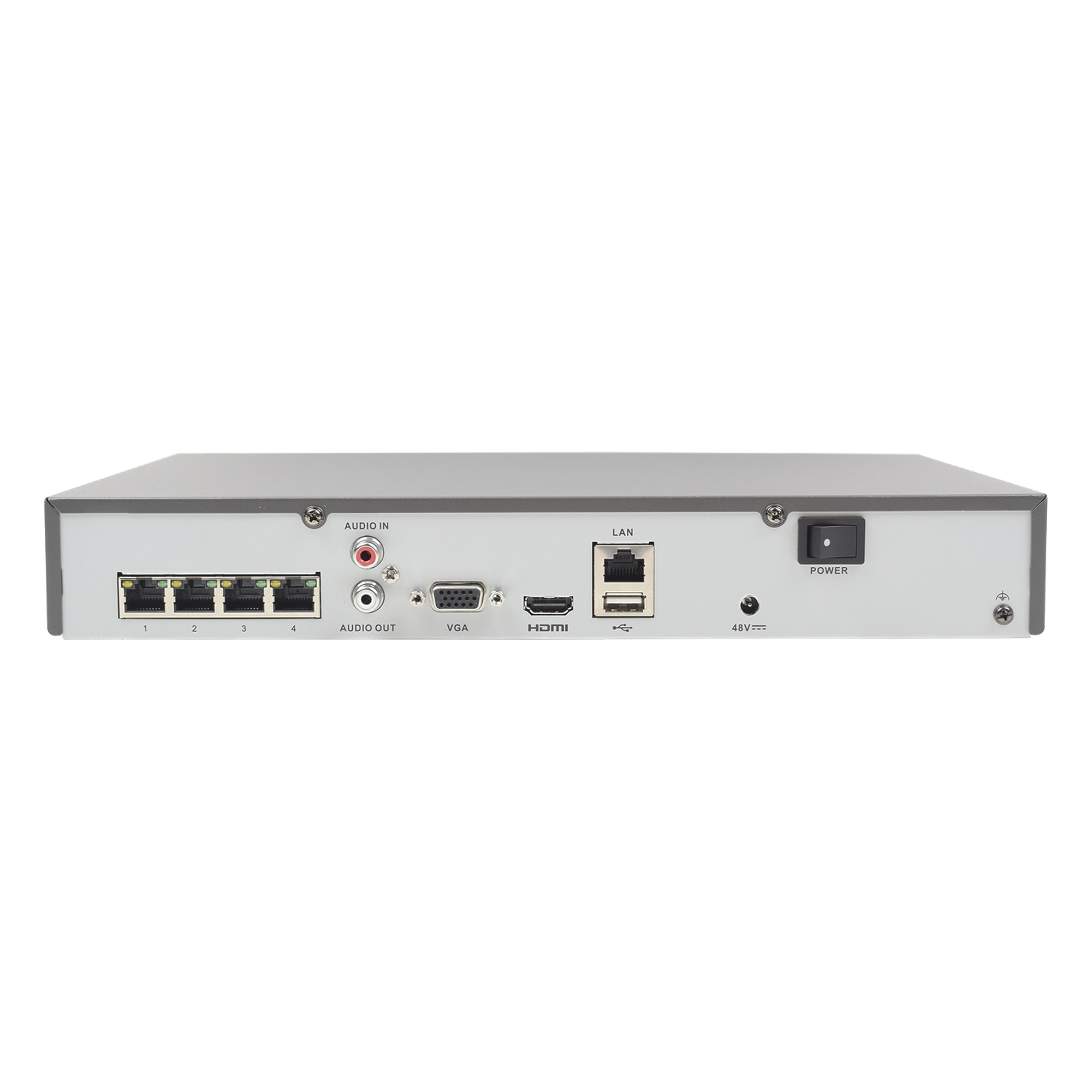 NVR 8 Megapixel (4K) / 4 canales IP / Soporta Cámaras con AcuSense / 1 Bahía de Disco Duro / 4 Puertos PoE+ / Salida de vídeo 4K / Videoanaliticos