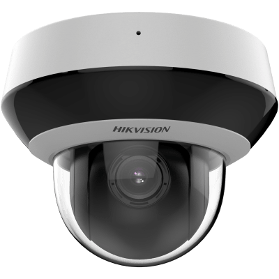 Mini Domo PTZ IP 6 Megapixel / 4X Zoom / Micrófono y Bocina Integrada / ACUSENSE / H.265+ / 20 mts IR EXIR / WDR / PoE / IK10 / IP66 / DarkFighter /  / Micro SD — HIKVISION · SKU DS-2DE2A604IWG1-E