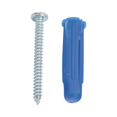 Paquete de 6 taquetes azul 2" y 6 tornillos 12mm x 2" (1105-05002)