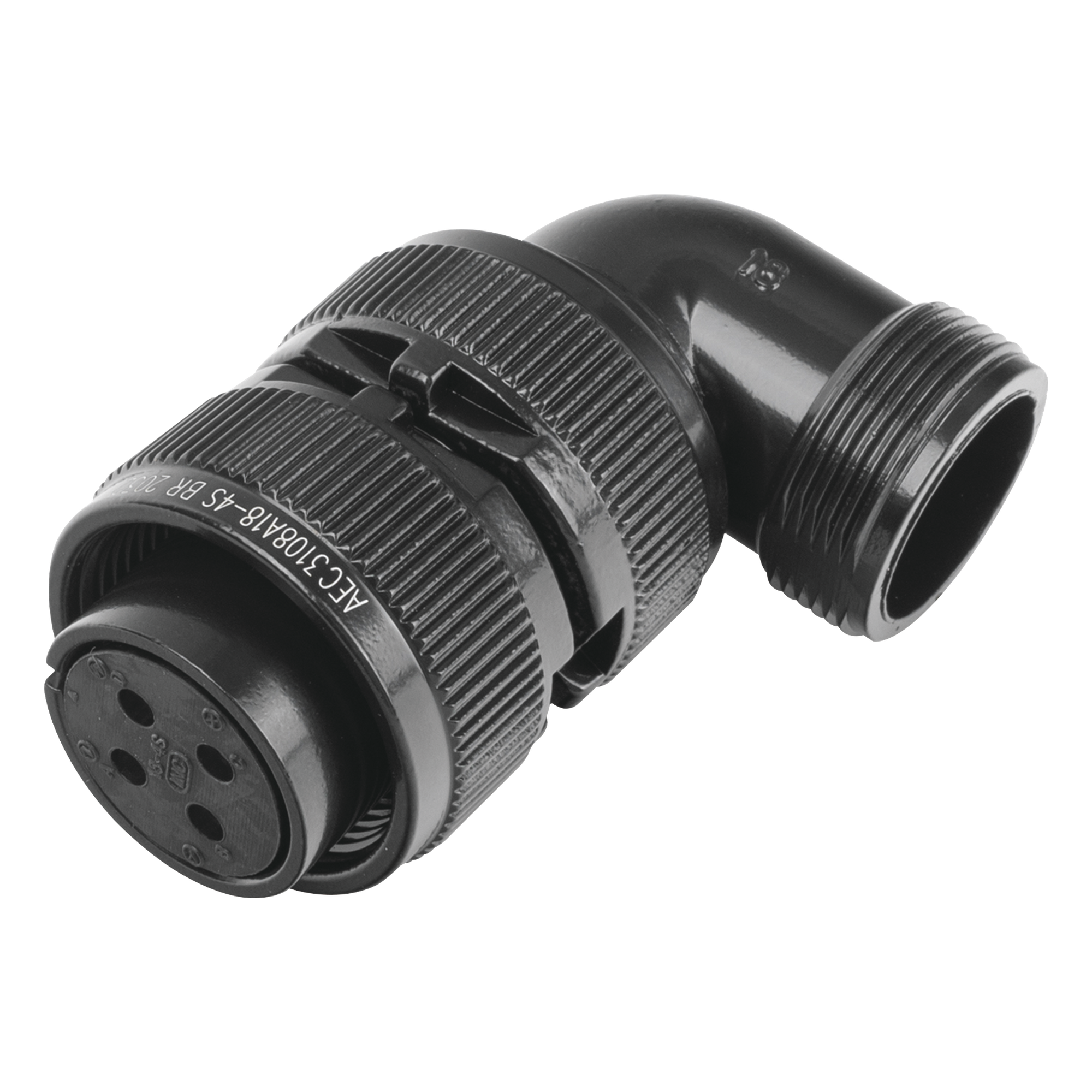  Conector Plug en Ángulo Recto de 4 Contactos Hembra Soldables para Radio de Locomotora. — EPCOM INDUSTRIAL · SKU E/MS3108A18-4S