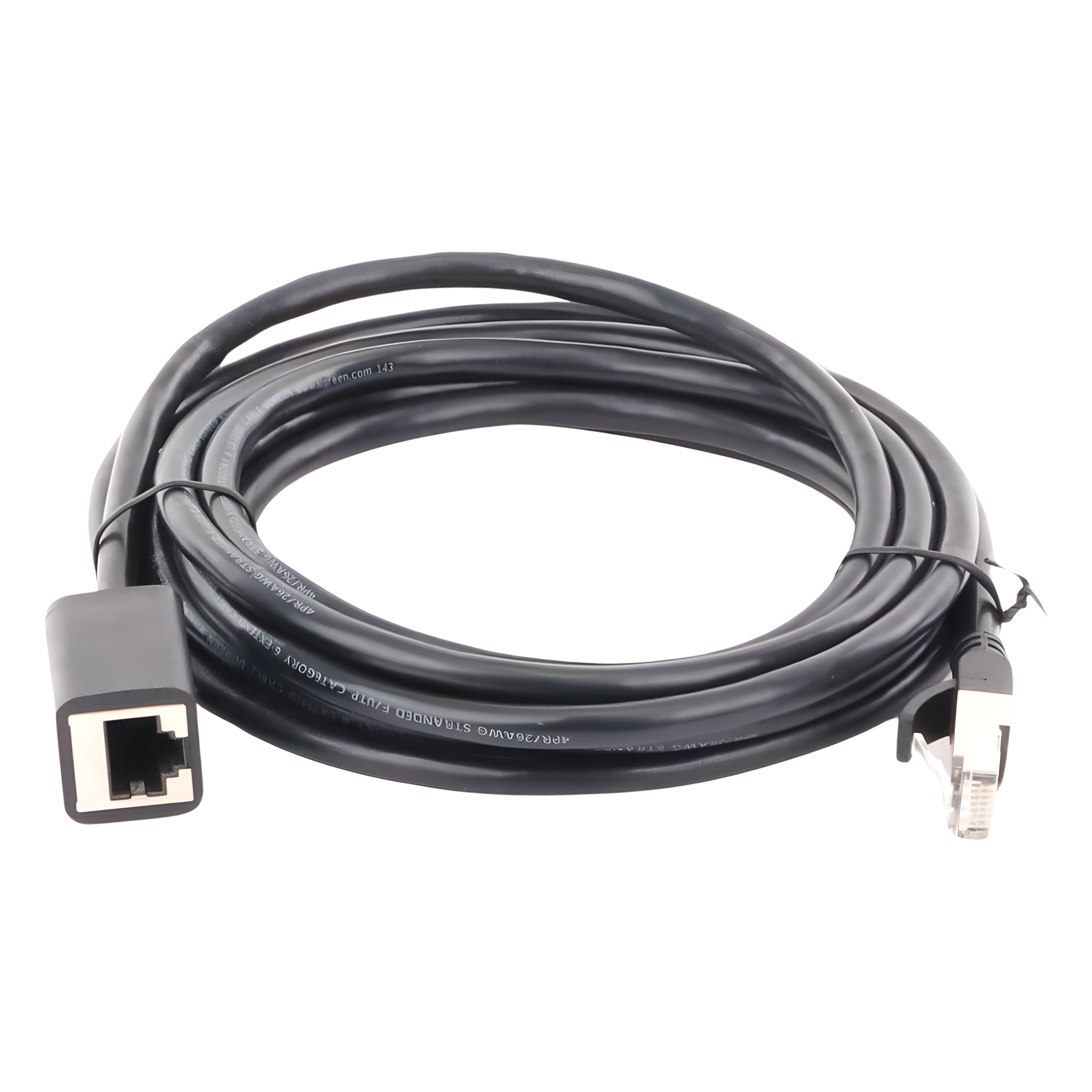 Cable de Extensión Cat6 RJ45 F/UTP / Macho a Hembra / 3 Metros (9.84 Pies) / Método de Conexión 568B / Velocidad de Transmisión 1000Mbps / Ancho de Banda del Canal 250MHz / Caja de Cobre / Negro