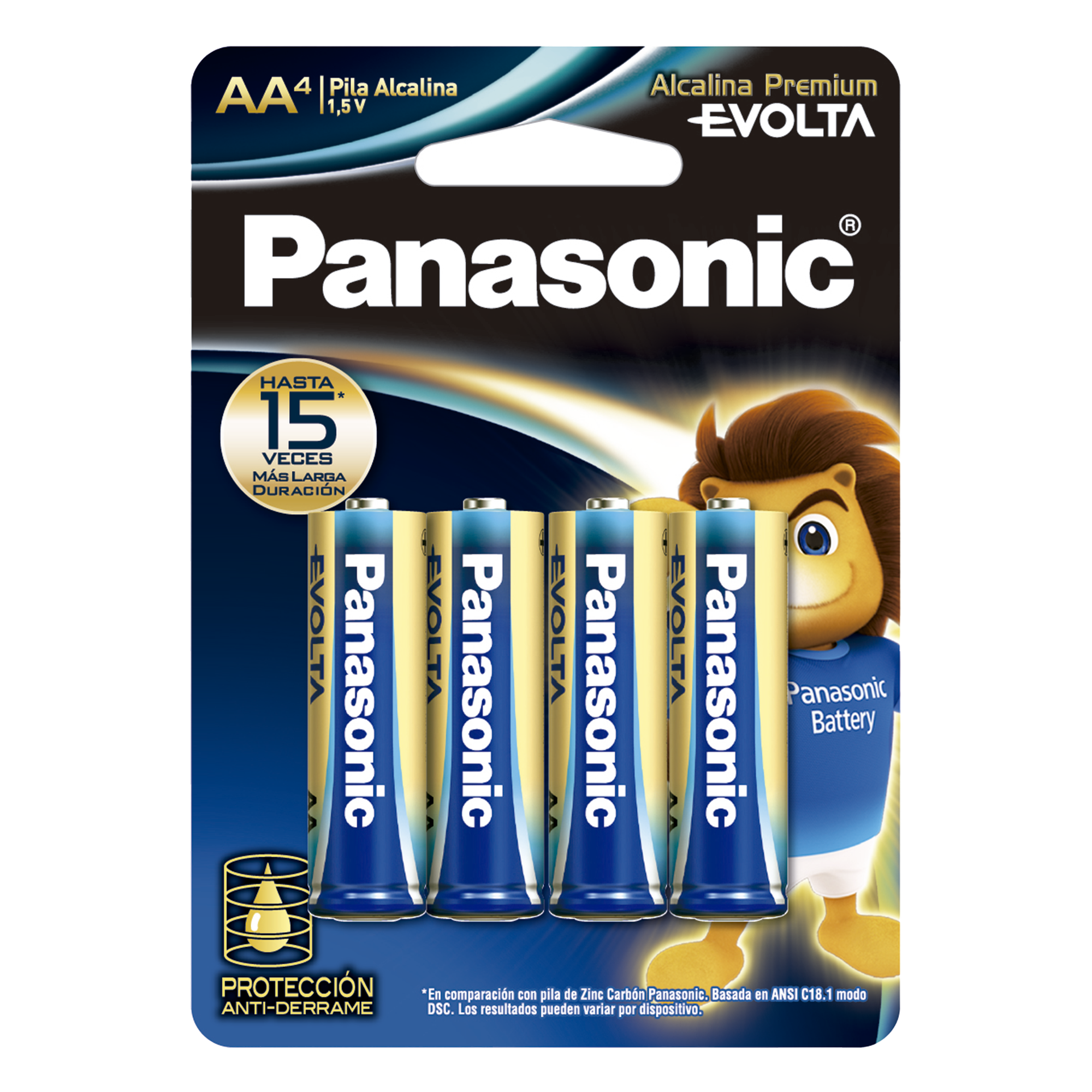 Batería Alcalina AA 1.5V EVOLTA / No recargable / Paquete 4 baterias — PANASONIC · SKU LR6EGL/4B