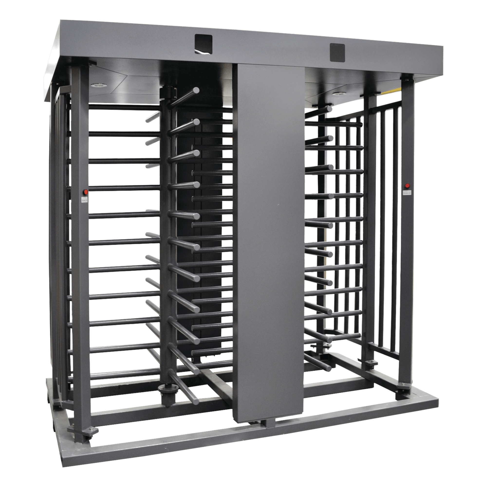 Torniquete Doble / Cuerpo Completo / Interior/Exterior / 100% Acero con Pintura Gris / EJE CENTRAL con Pintura Gris / Acabado de Lujo / Alto Tráfico — ACCESSPRO · SKU XT-200-C