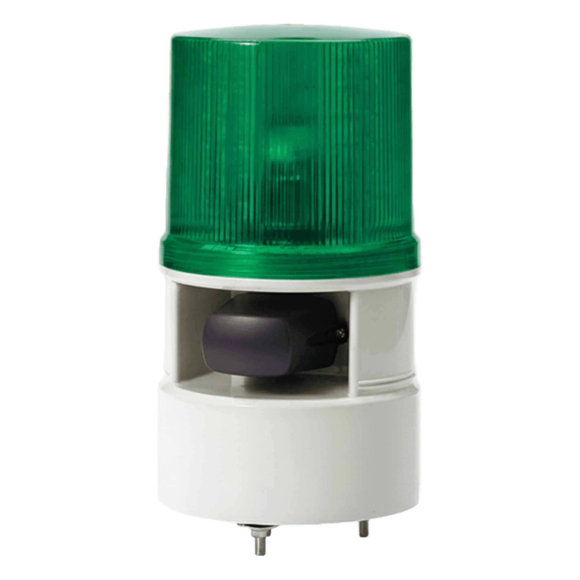  Luces de advertencia color Verde con sirena incorporada con 5 tonos máx. 105 dB en 110 VCA — QLIGHT · SKU S125DML-WS-110220-G