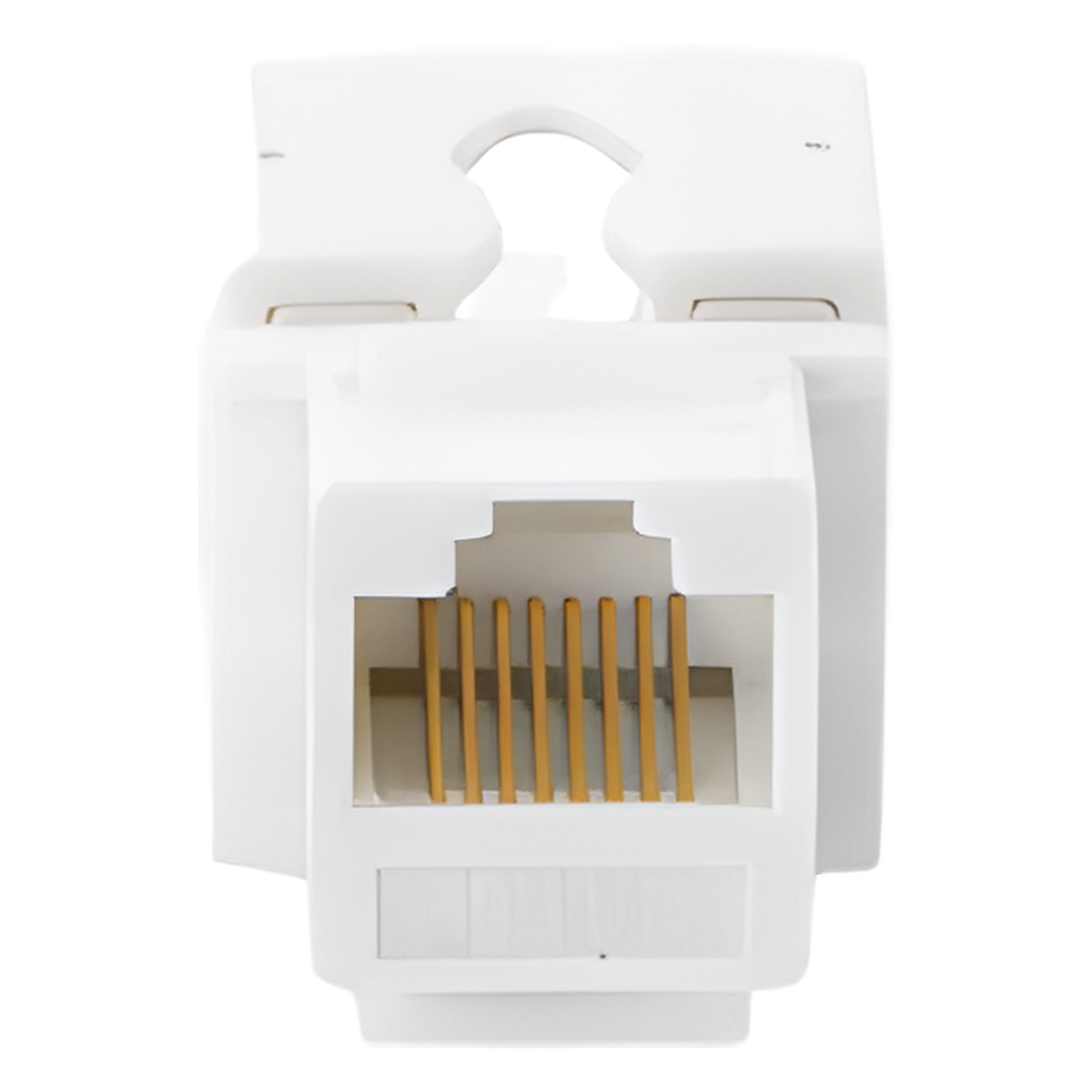Módulo Jack Keystone Cat5e con Terminación 110 (Punchdown) para Faceplate - Color Blanco