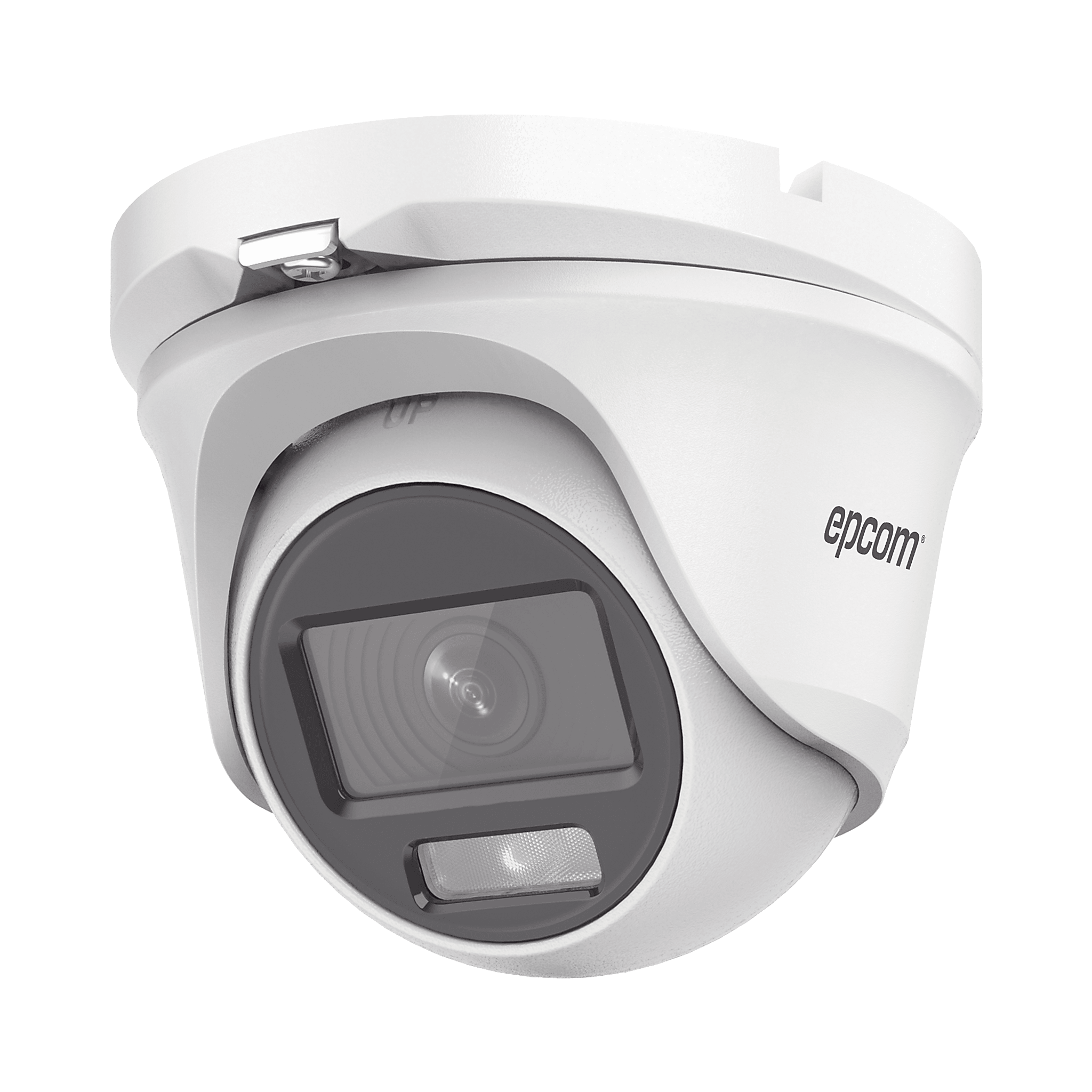 Cámara Eyeball TurboHD / 3K 2960x1665 / Lente 2.8 mm / ColorVu Luz Blanca 20 m (65.6 ft) / Audio por Coaxitron / IP66 / dWDR / 4 Tecnologías TVI-AHD-CVI-CVBS — EPCOM PROFESSIONAL · SKU E3K-TURBO-HC