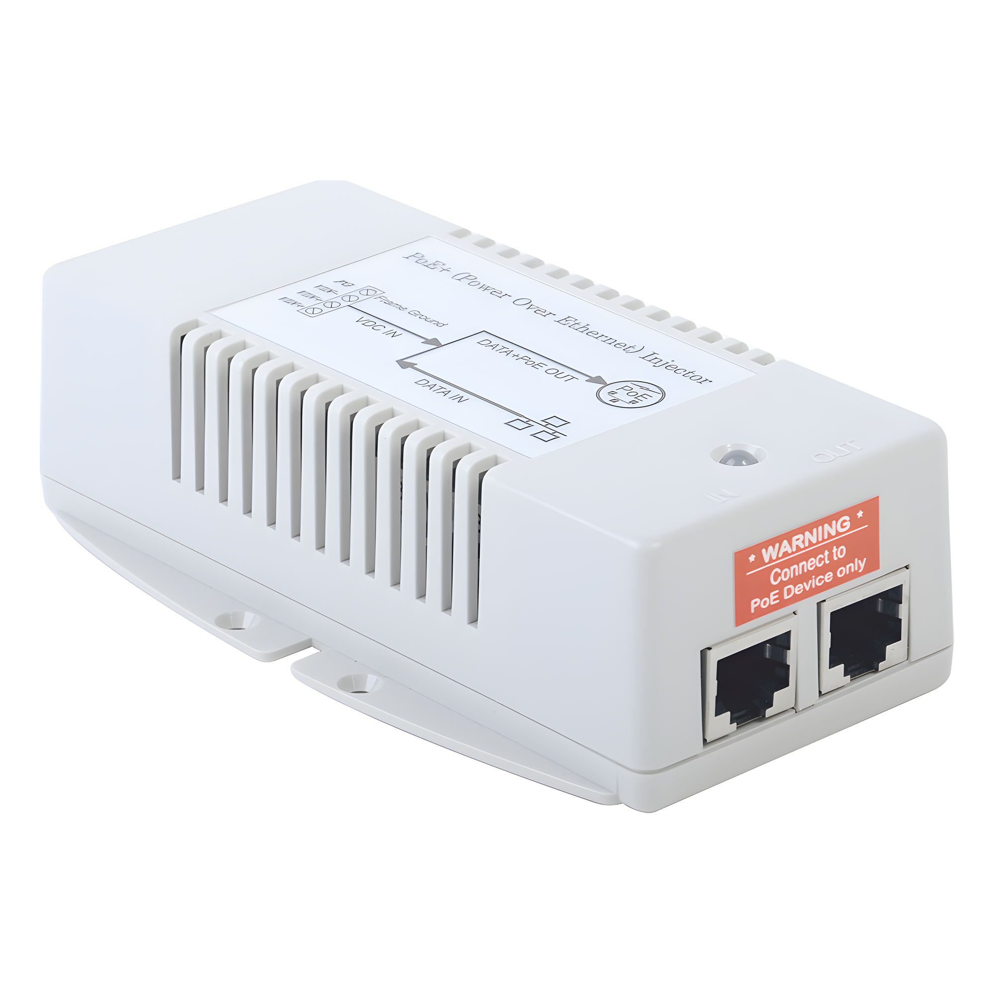 Inyector POE para Aplicación Solar, Entrada 18-36 Vcc, Salida en 56 Vcc, 802.3 af/at, 10/100/1000 Mbps, Hasta 35 Watts — TYCON POWER PRODUCTS · SKU TP2448GDHP