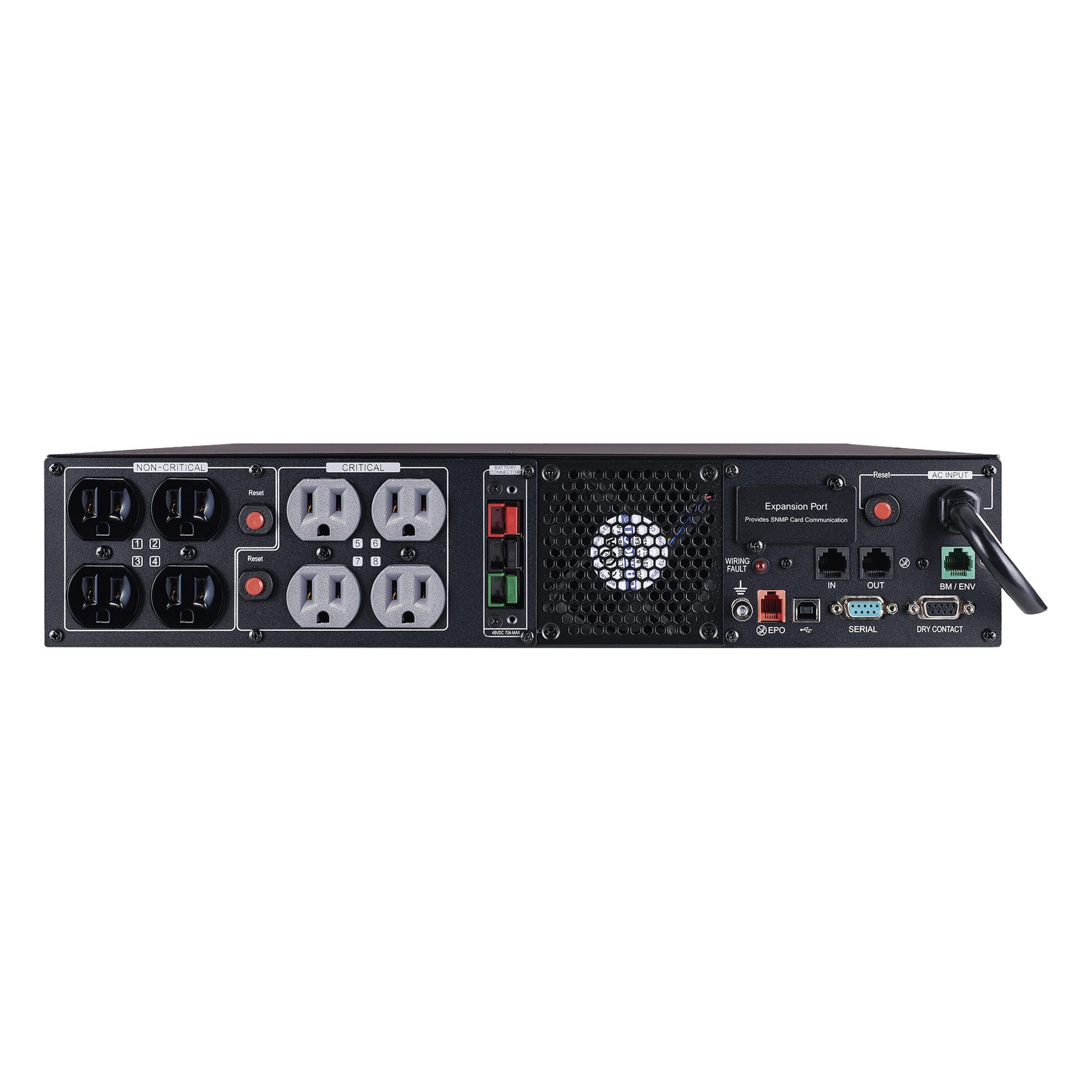 UPS de 1500 VA/1500 W, Topología Línea Interactiva, Entrada 120 Vca NEMA 5-15P, Onda Senoidal Pura, Torre o Rack 2 UR, Con 8 Tomas NEMA 5-15R