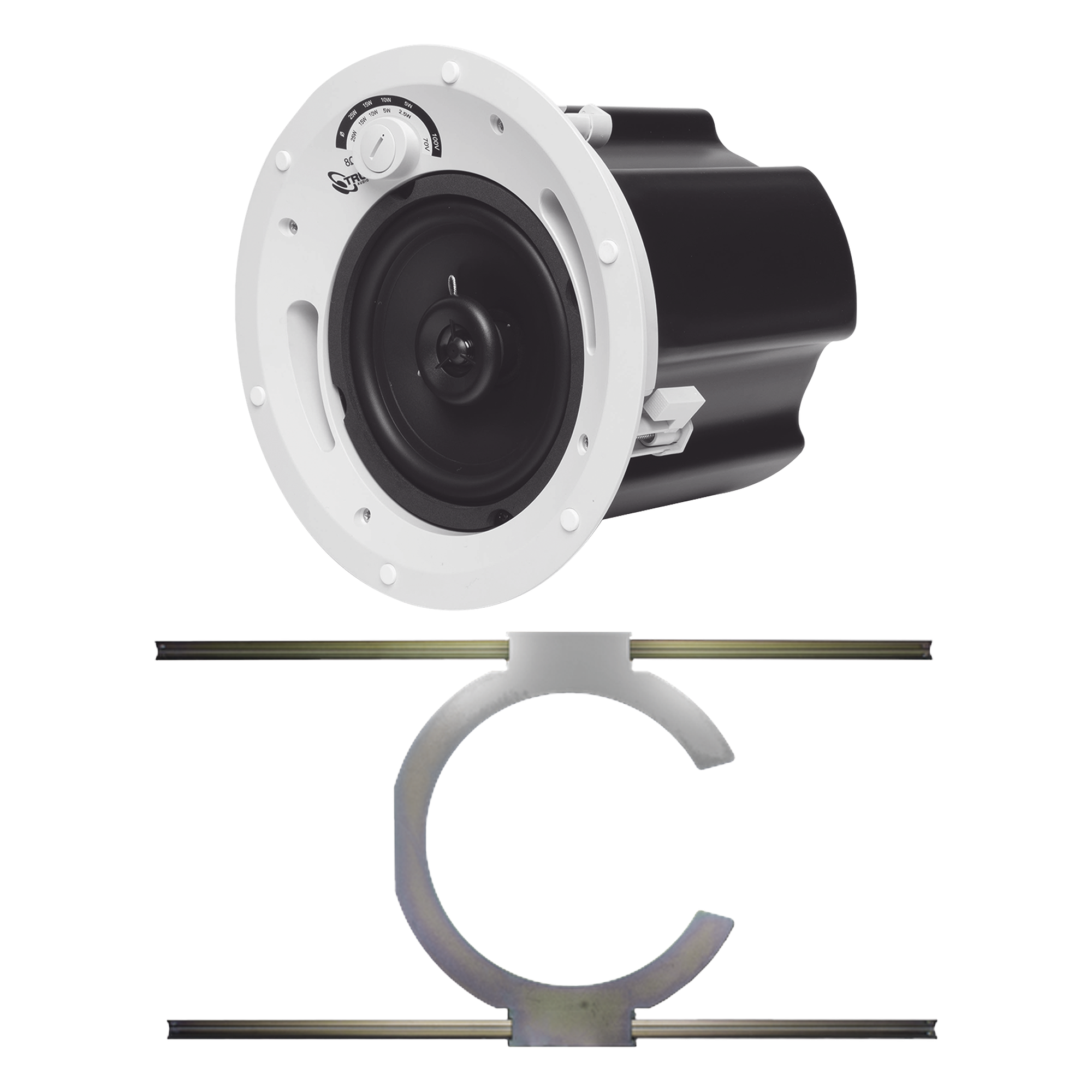 KIT de Bocina de Techo TruAudio de 6.5in CL70V6UL con Soporte de Acero Rígido para Techos Suspendidos — TRUAUDIO · SKU CL70V6UL/S